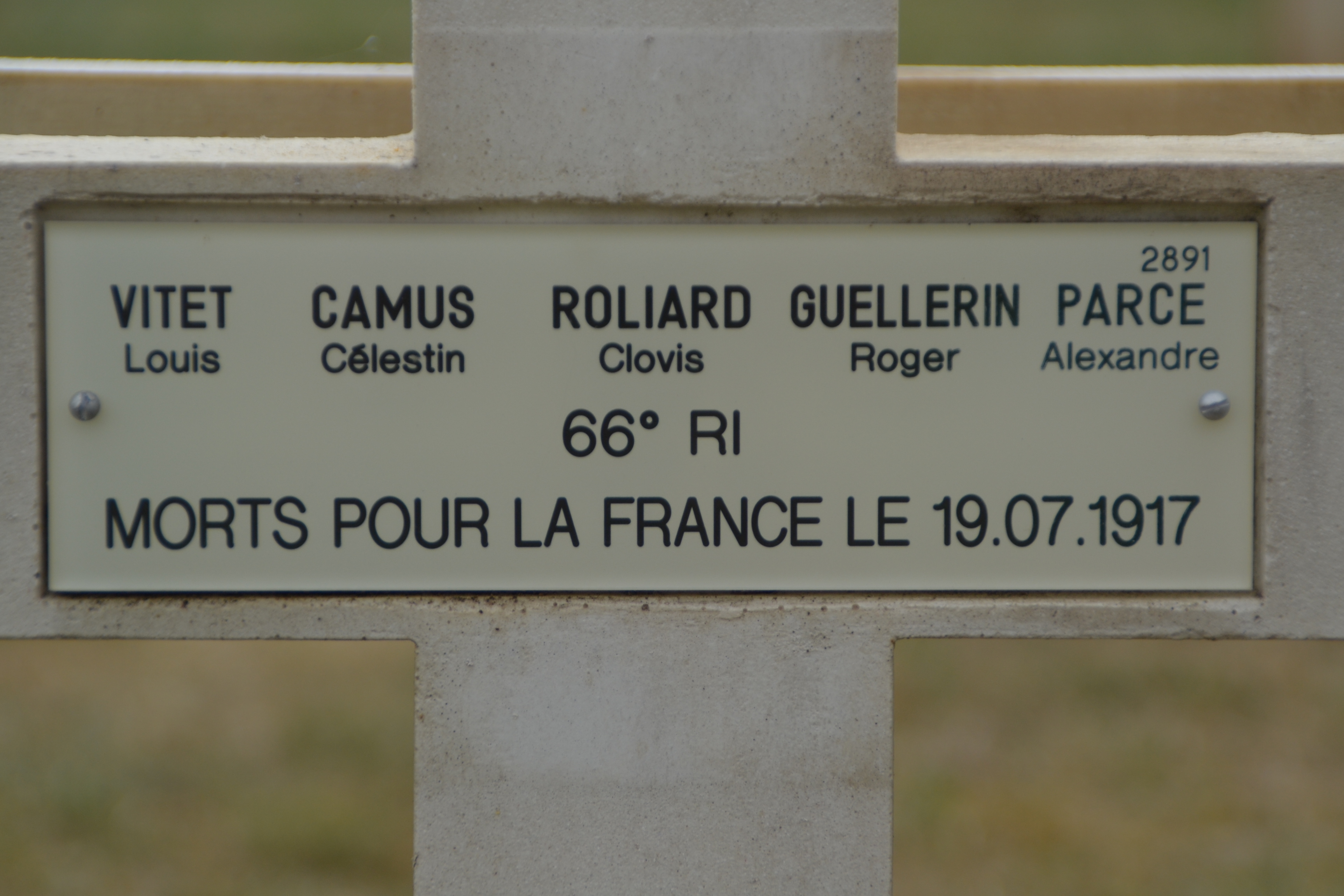 Camus Célestin, sépulture à Pontavert