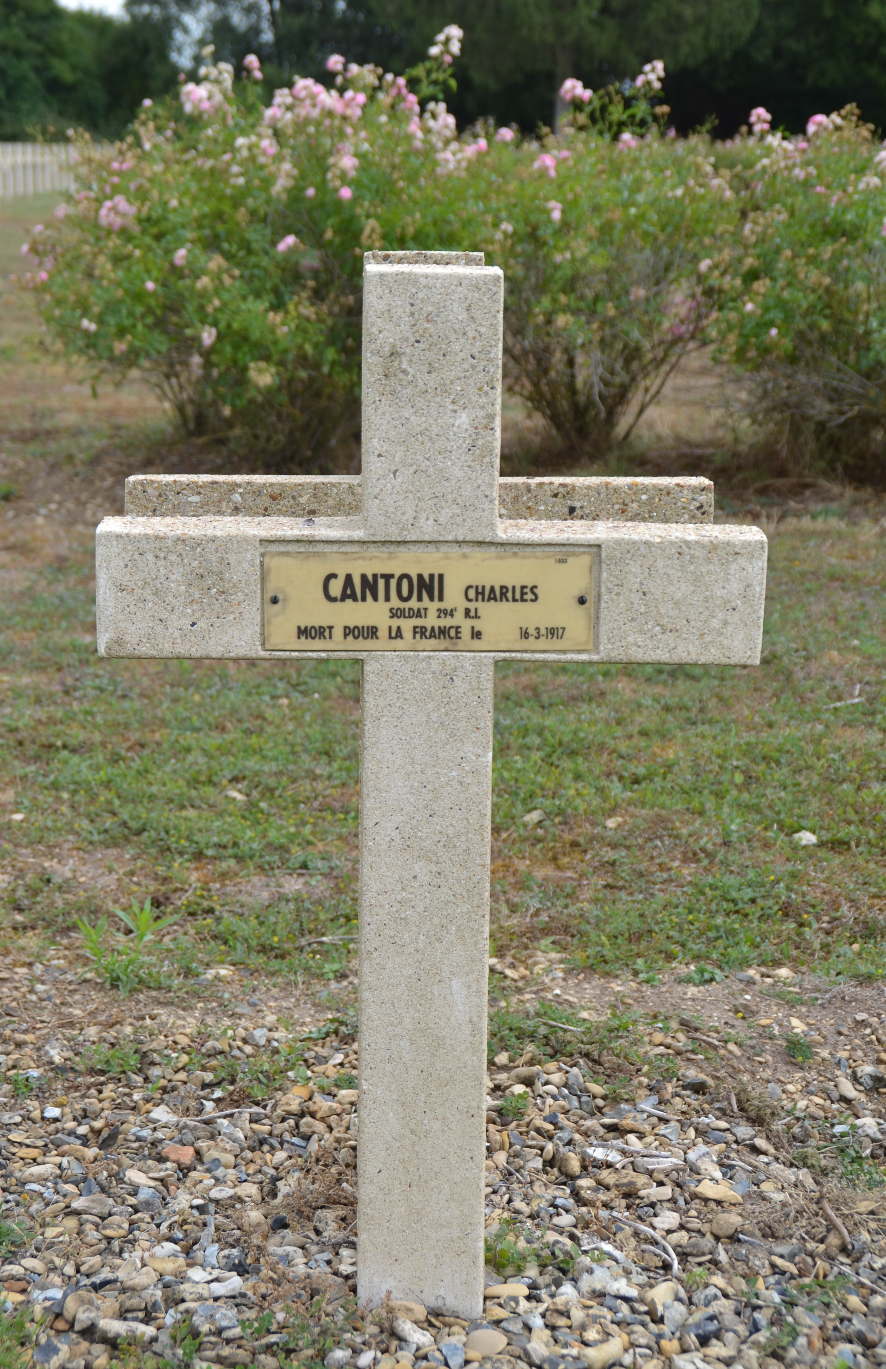 Cantoni Charles sépulture à Soupir 2 (Aisne)