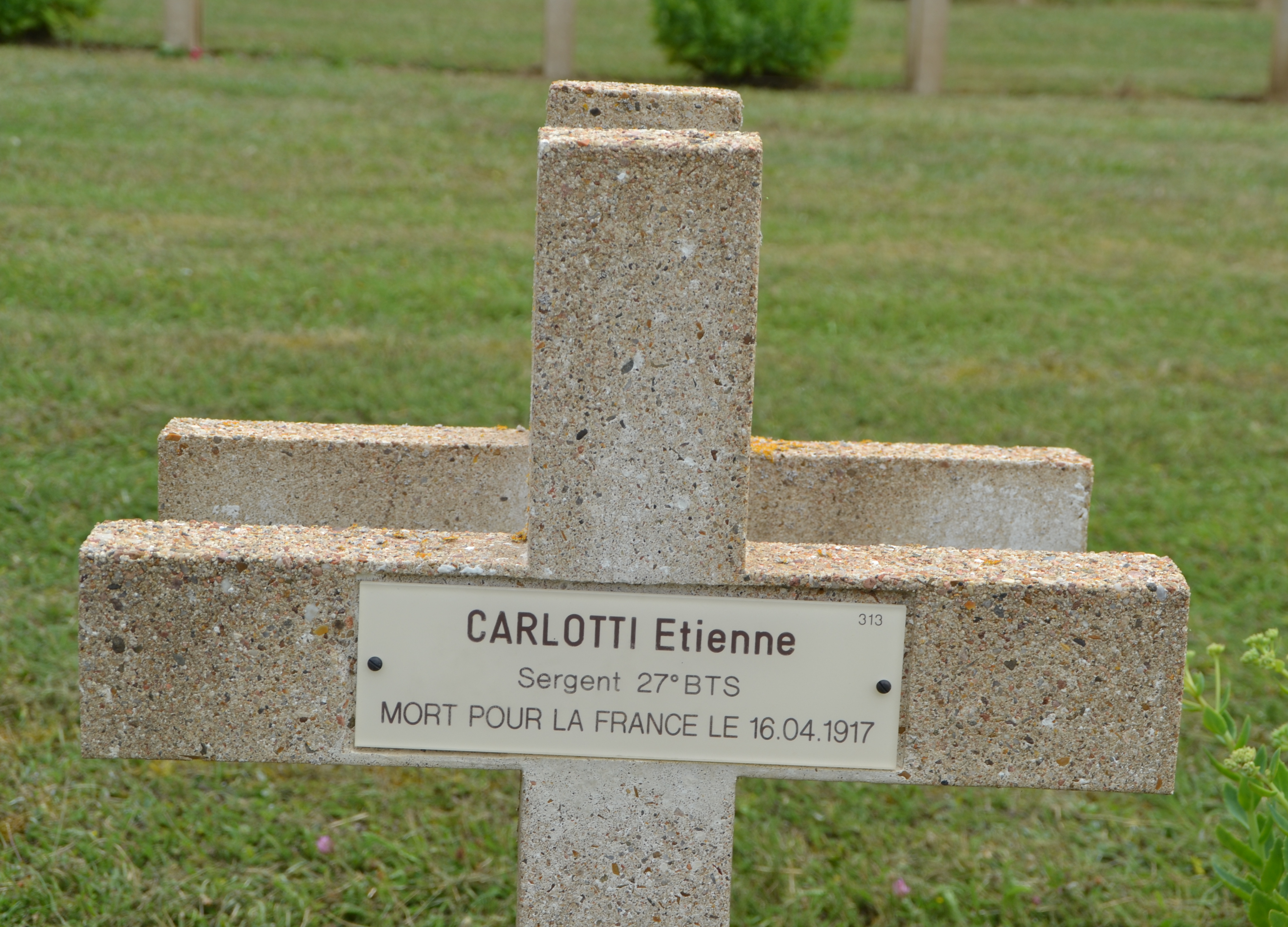 Carlotti Etienne sépulture à Soupir 1 (Aisne)