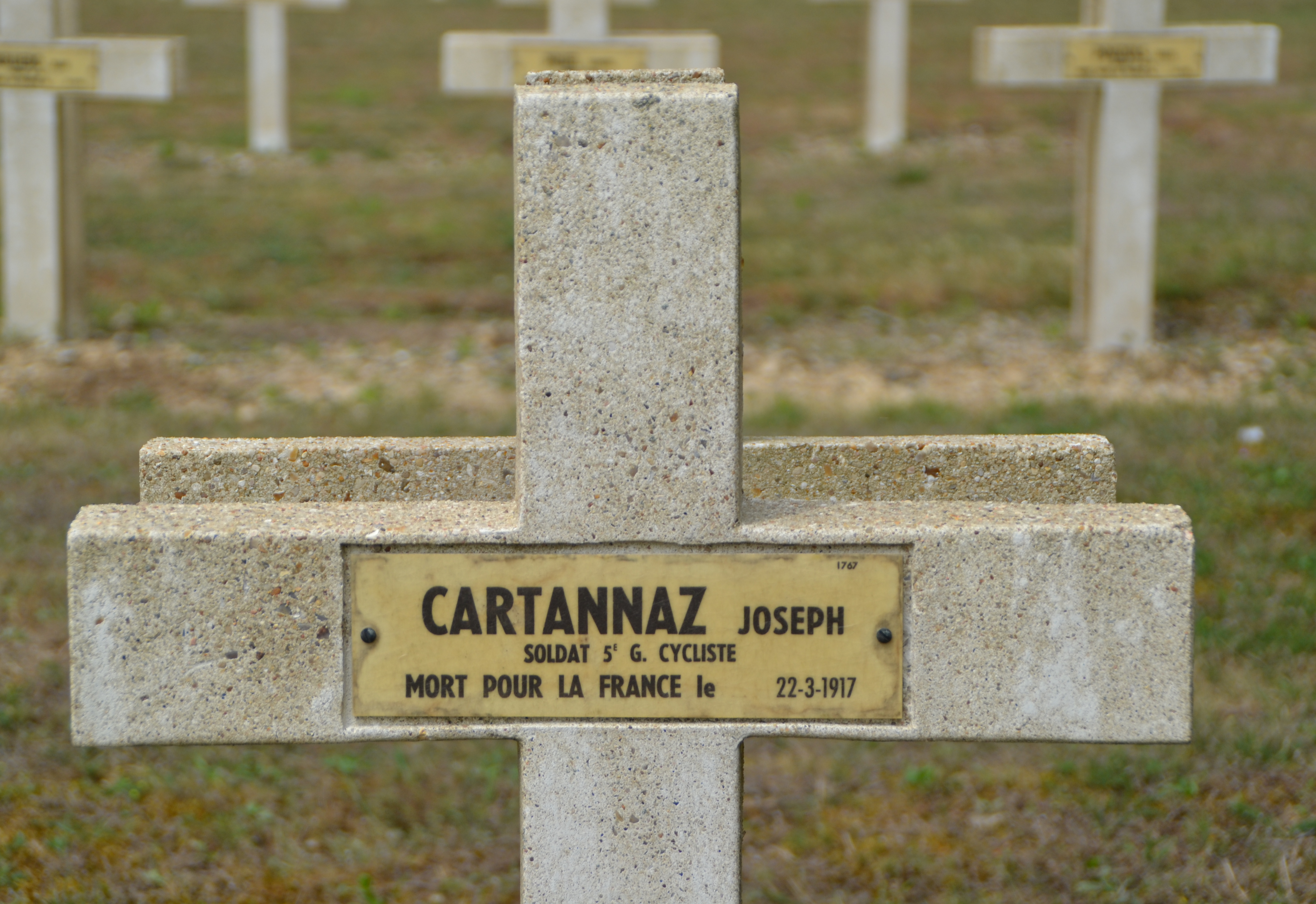 Cartannaz Joseph sépulture à Soupir 2 (Aisne)