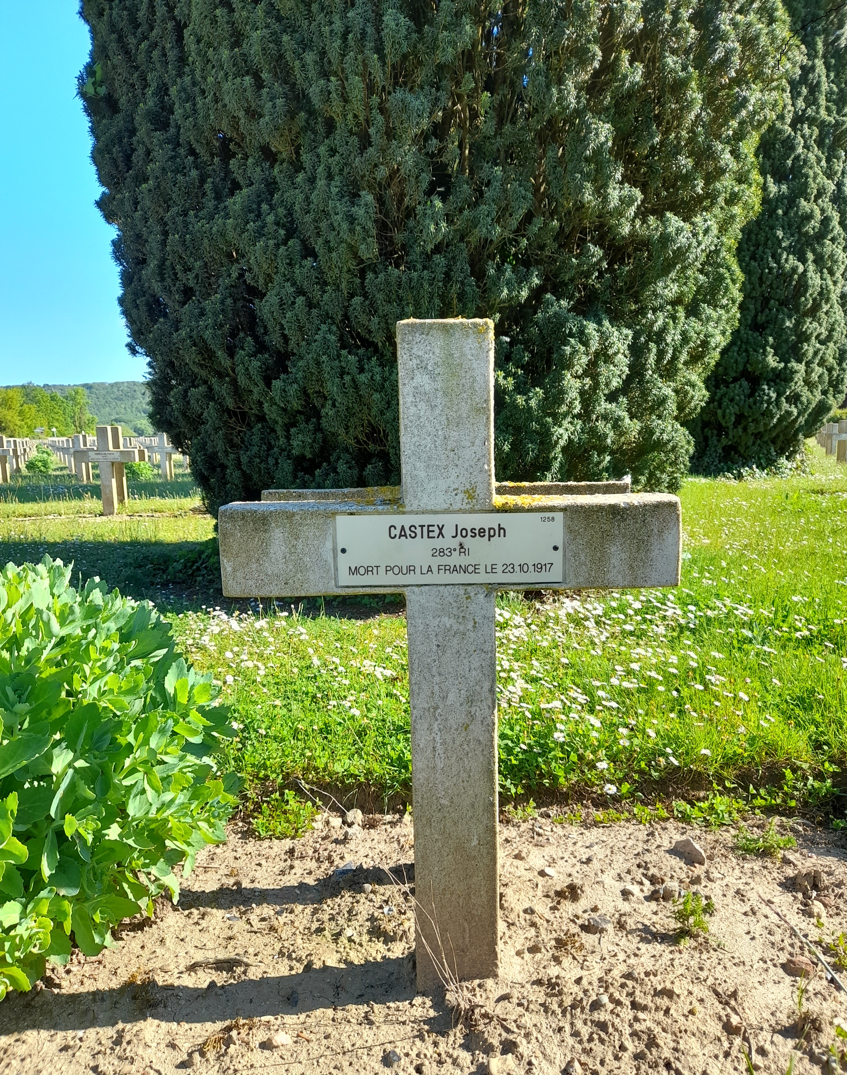 Castex Joseph sépulture à Soupir 1