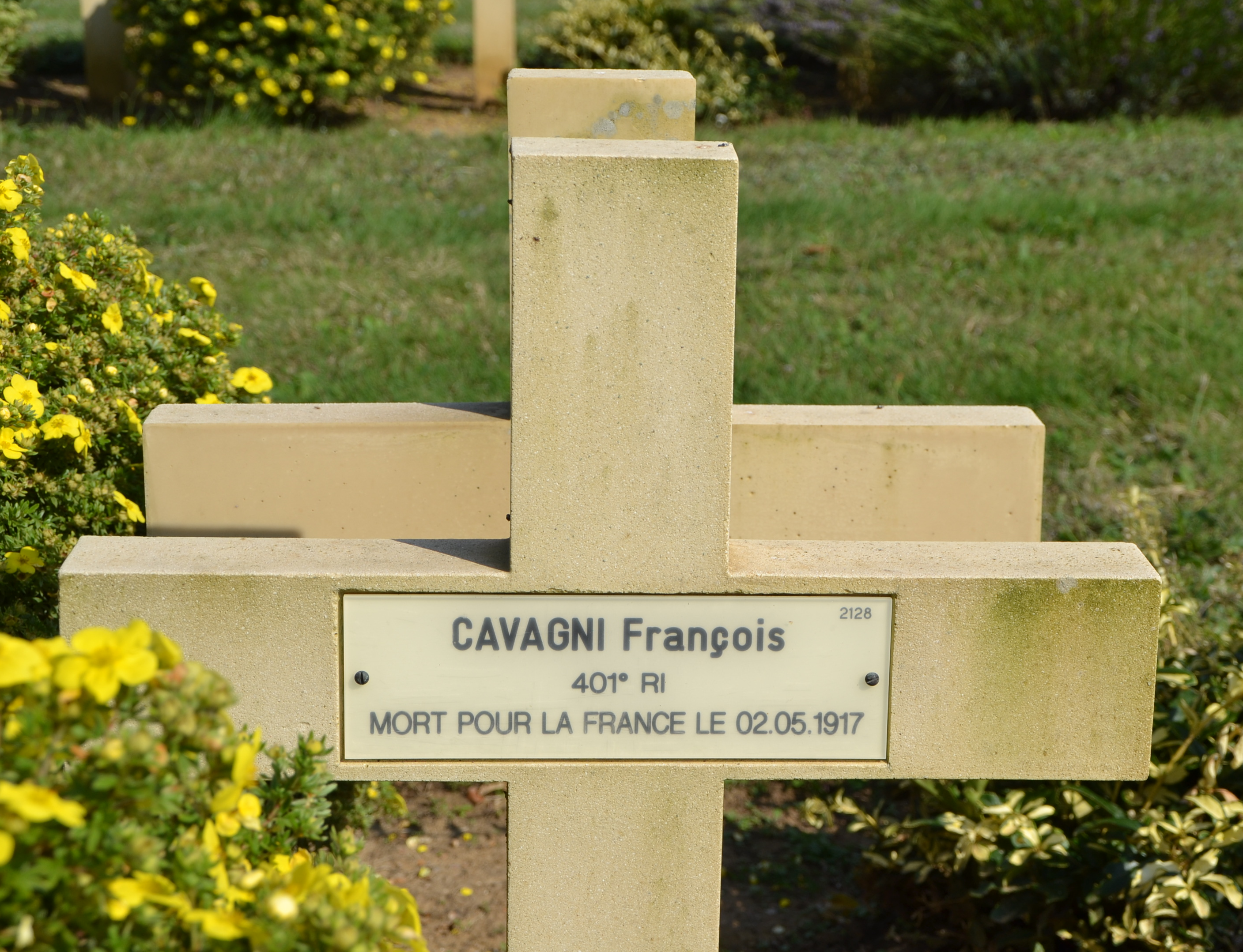 Cavagni François sépulture à Cerny en Laonnois (Aisne)