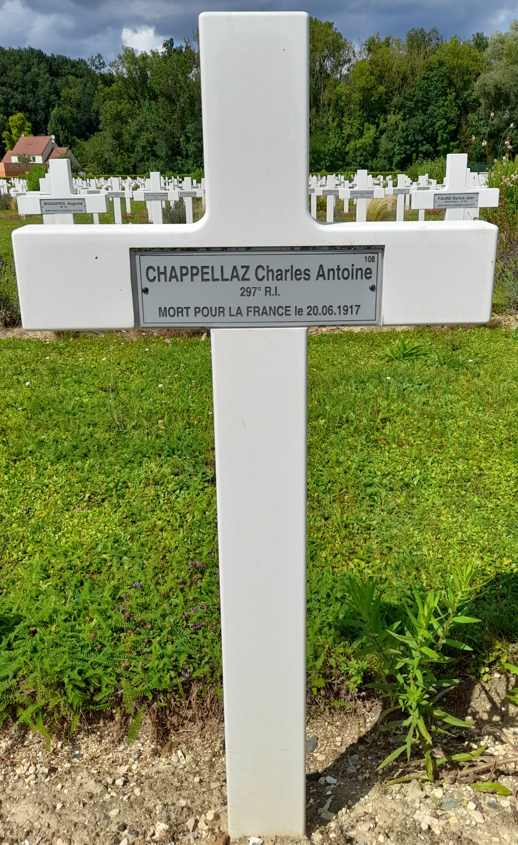 Chappelaz Charles Antoine sépulture à Vailly 