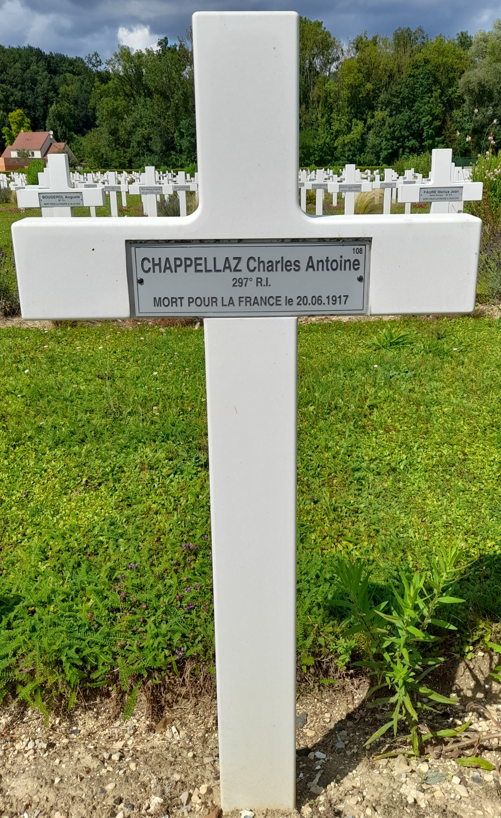 Chappelaz Charles Antoine sépulture à Vailly Chappelaz Charles Antoine sépulture à Vailly