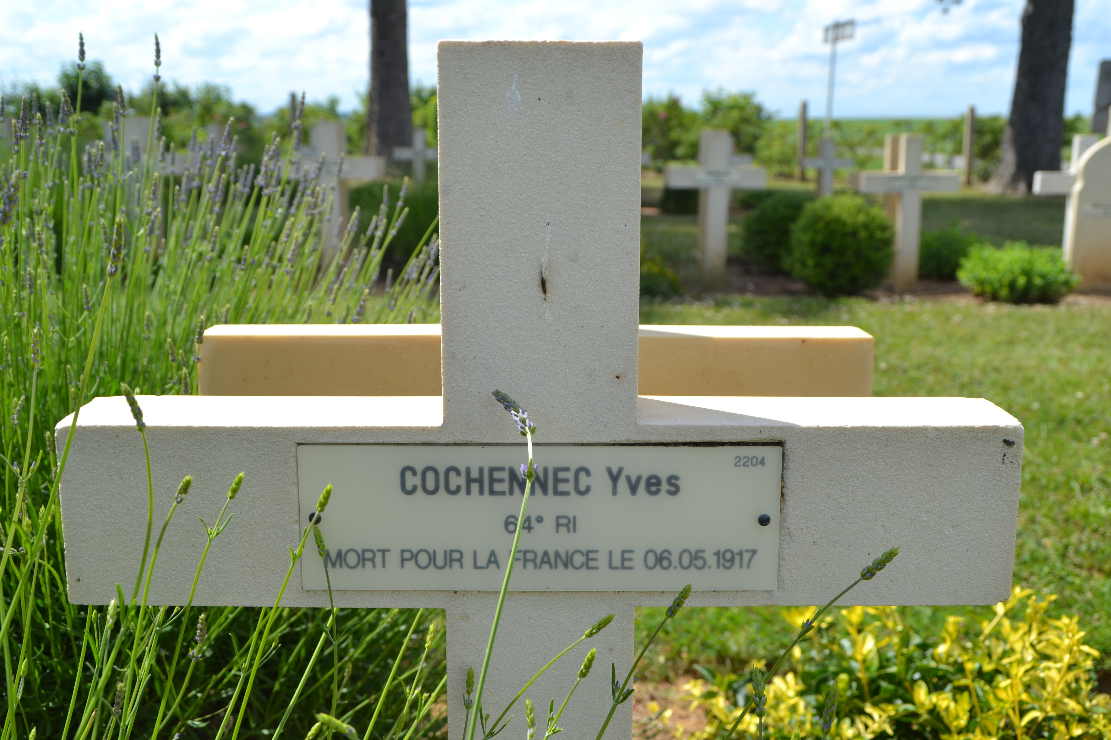 Cochennec Yves François Marie sépulture à Cerny-en-Laonnois (Aisne)