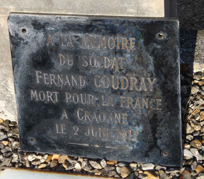 Coudray Fernand Clément sépulture à Valençay (36)