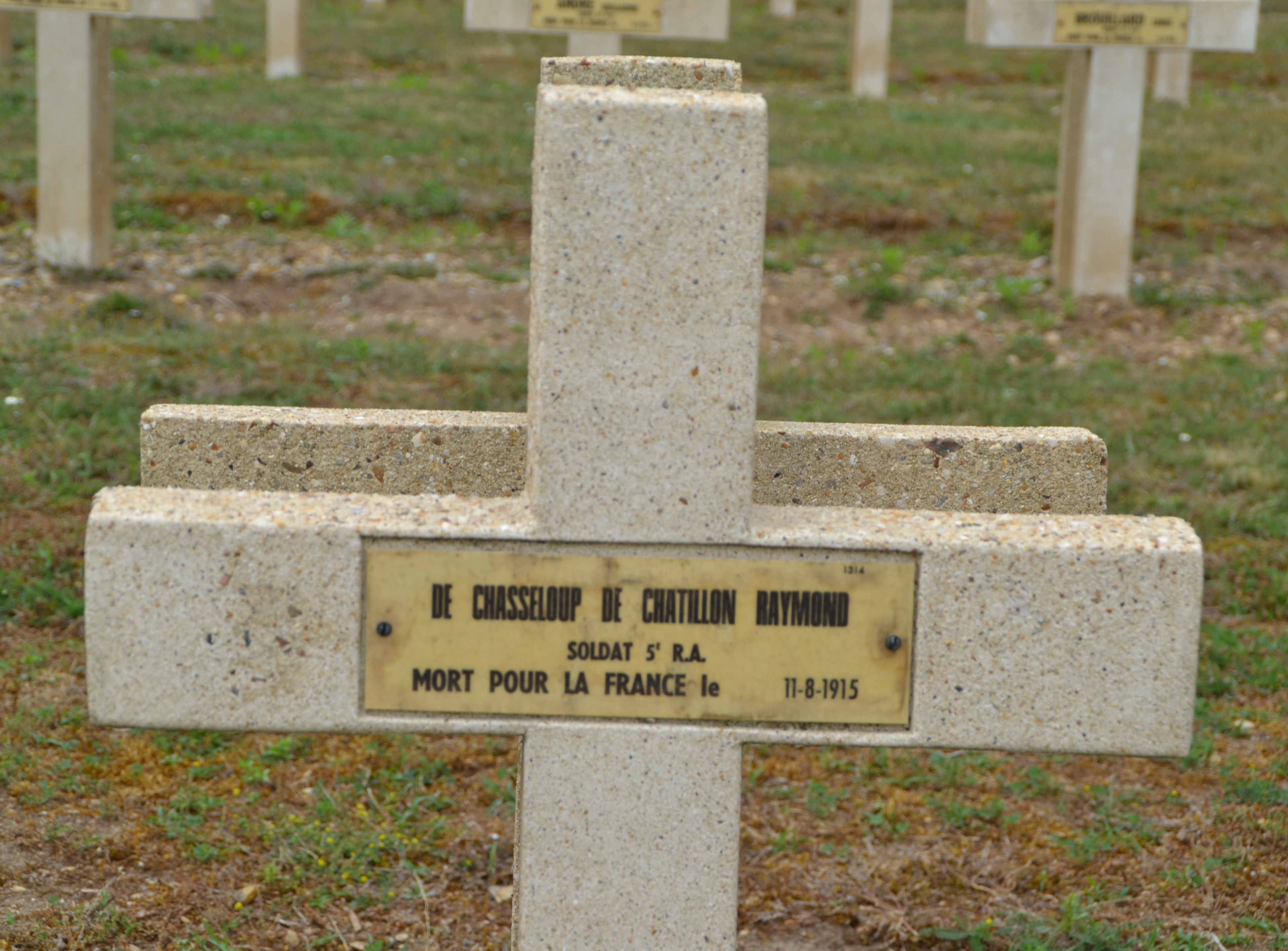 De Chasseloup de Chatillon Raymond Lucien sépulture à Soupir 2 (Aisne)