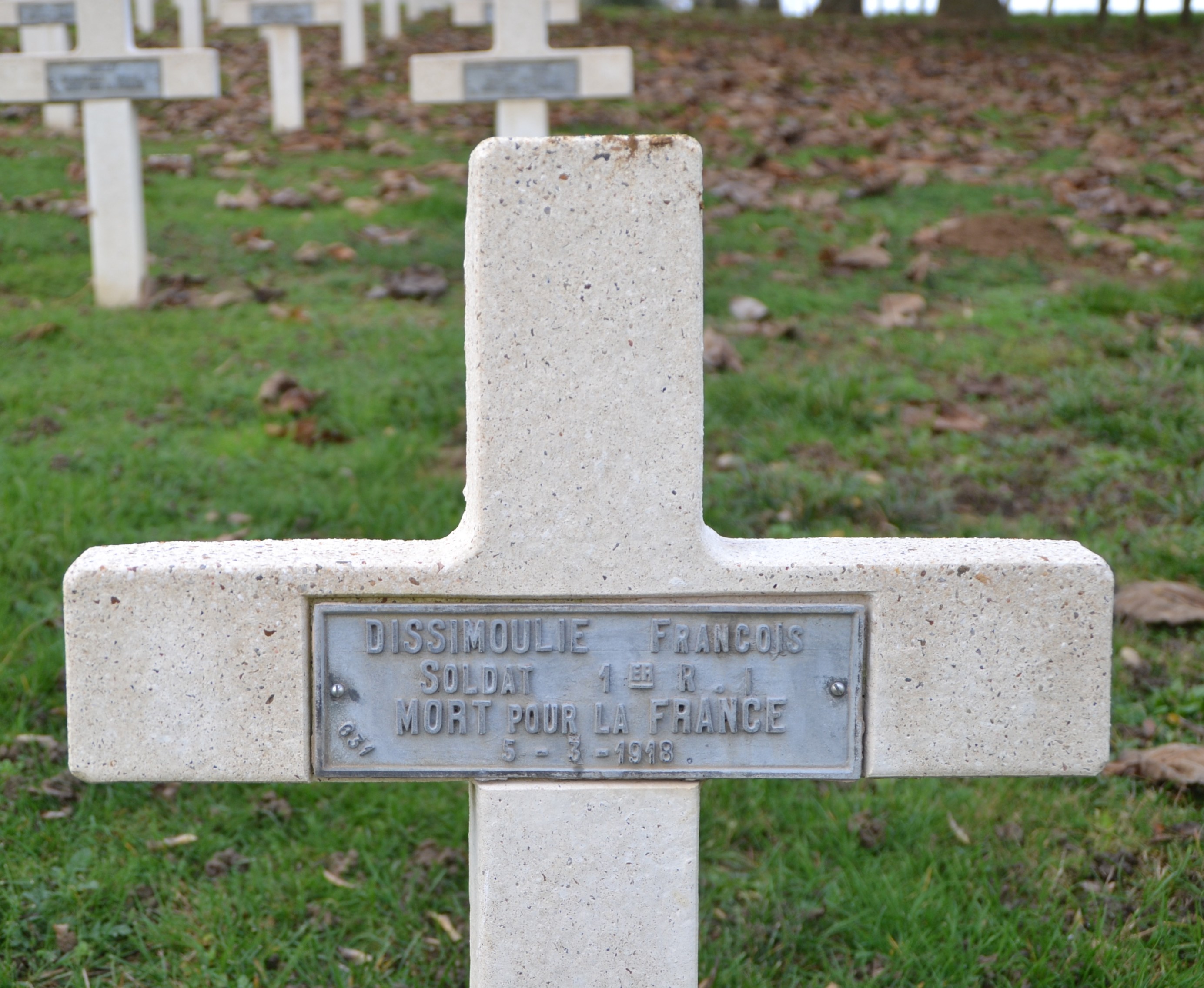 Dessimoulie François sépulture à Craonnelle (Aisne)