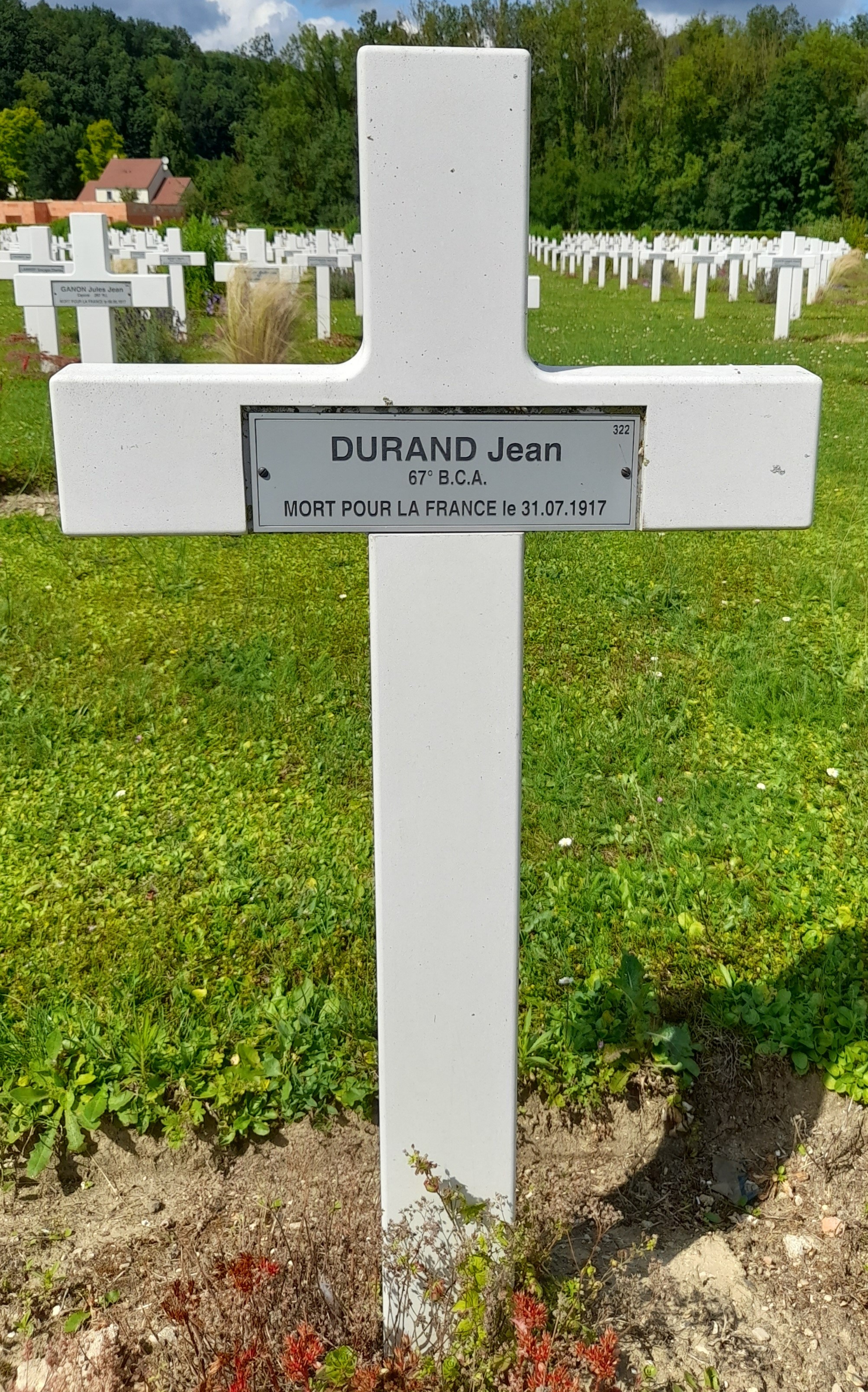 Durand Jean sépulture à Vailly 