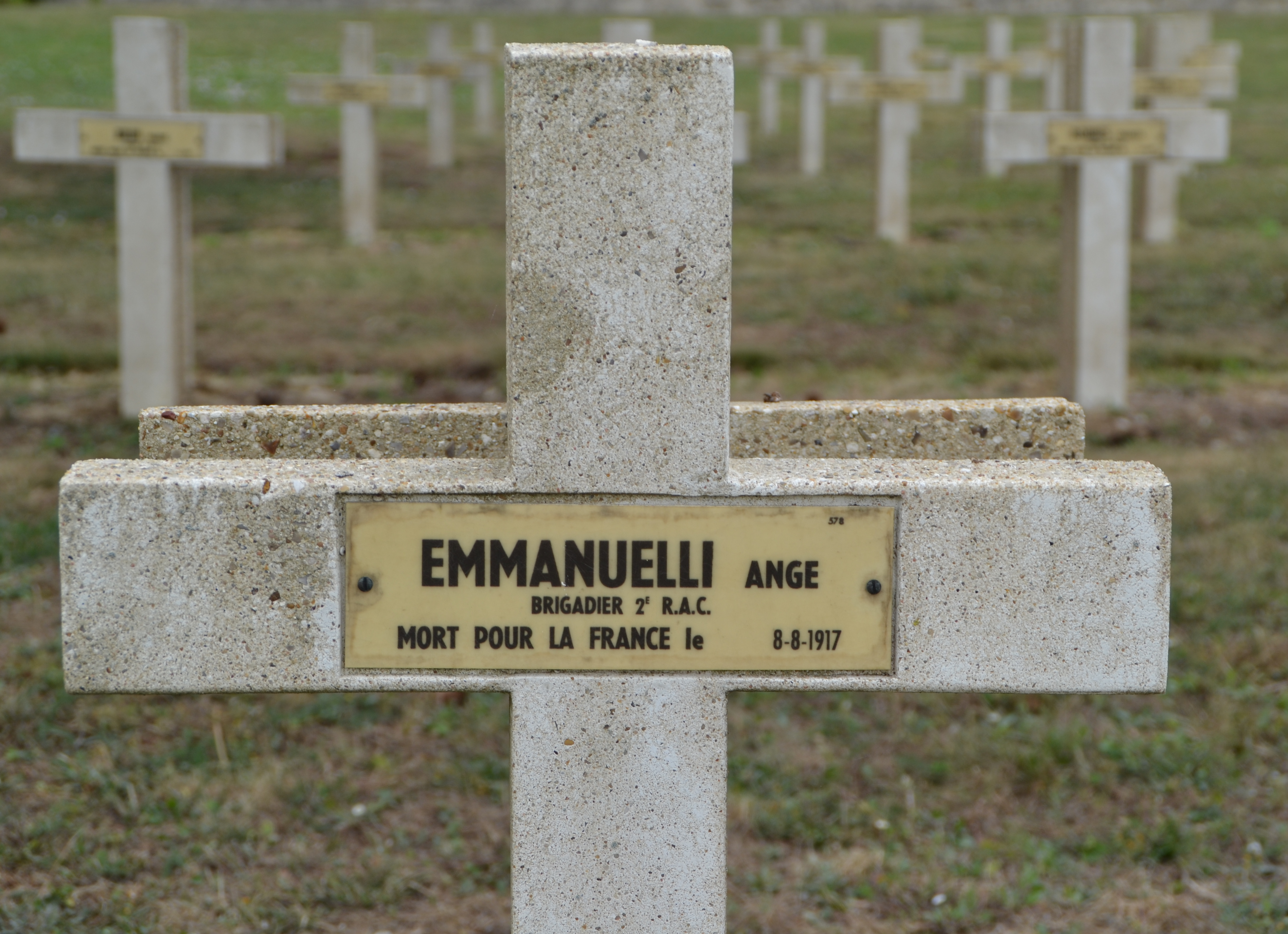 Emanuelli Ange Paul sépulture à Soupir 2 (Aisne)