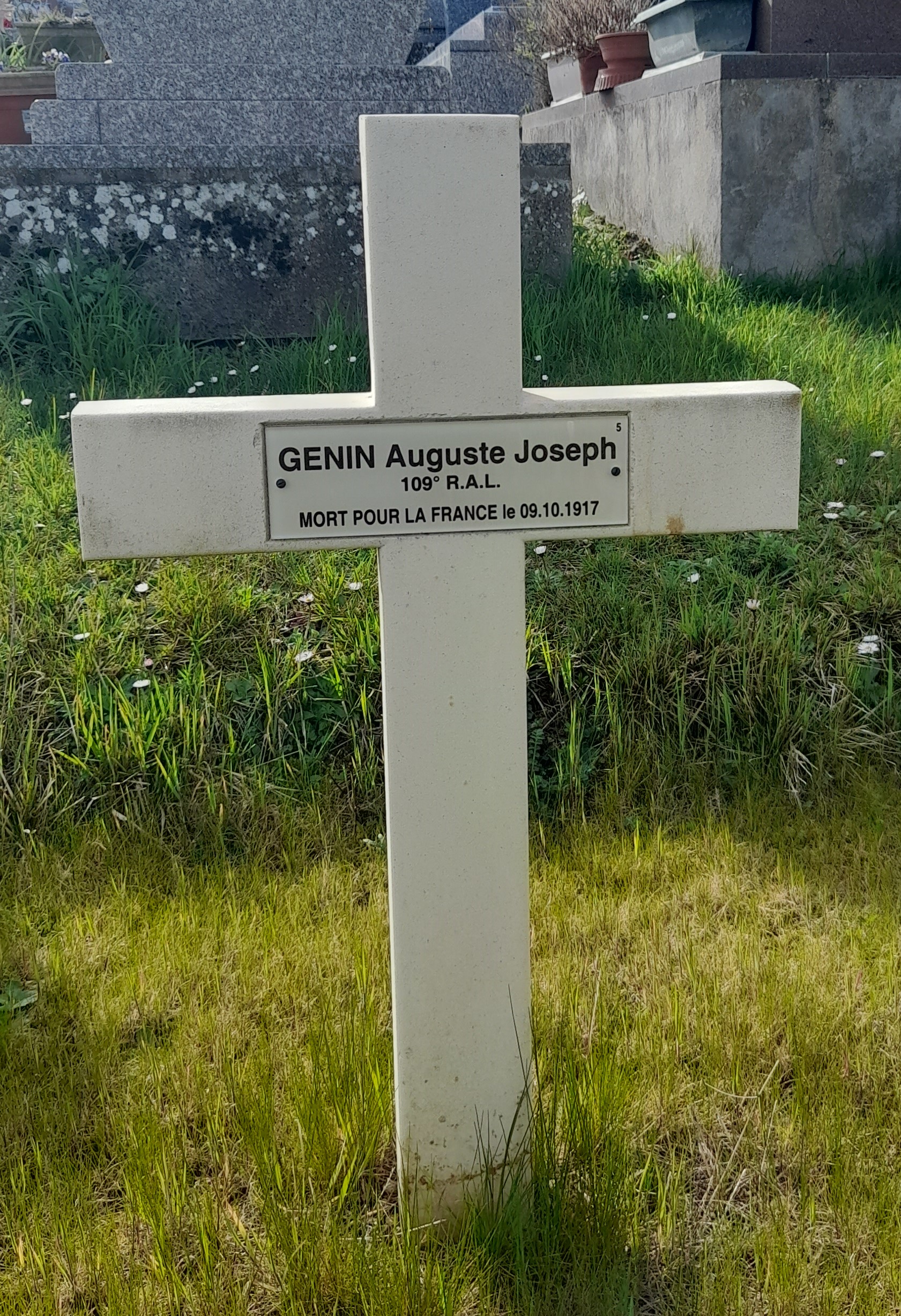 Genin Auguste Joseph sépulture à Acy (02)