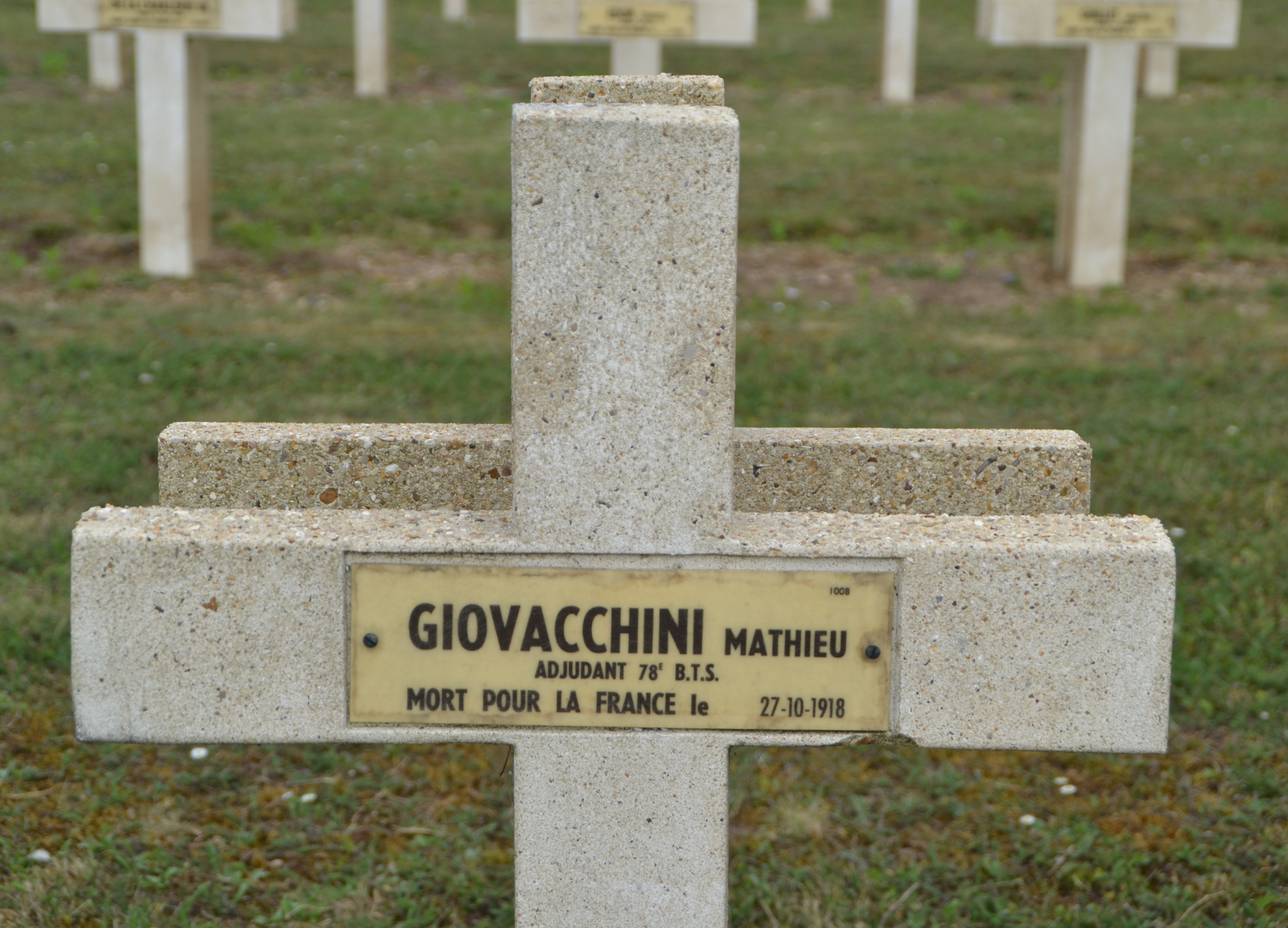 Giovacchini Mathieu sépulture à Soupir 2 (Aisne)