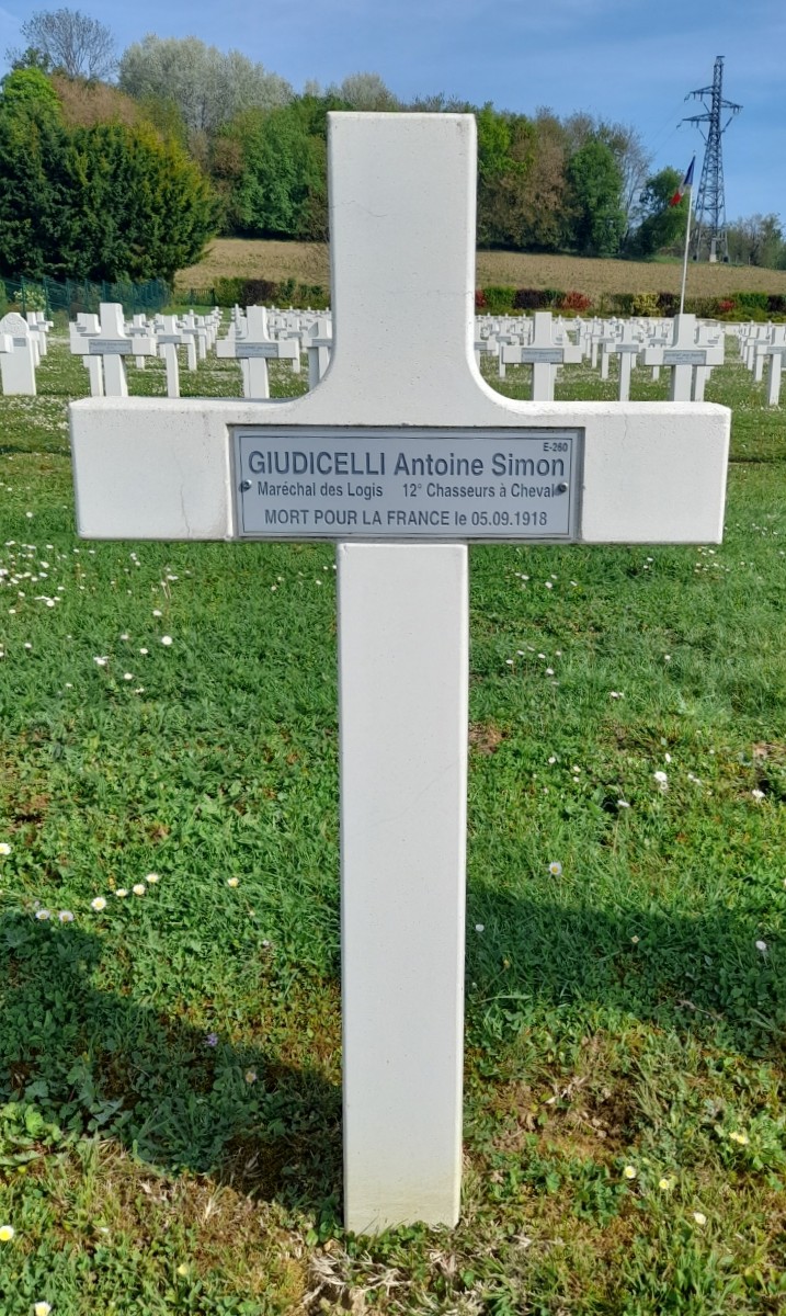 Giudicelli Antoine Simon sépulture à Crouy (Aisne) Giudicelli Antoine Simon sépulture à Crouy (Aisne)