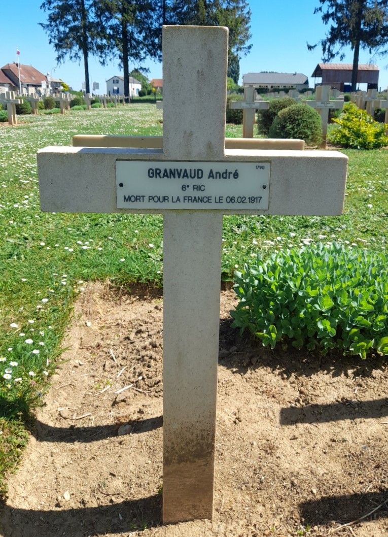 Granvaud André sépulture à Cerny en Laonnois (Aisne)