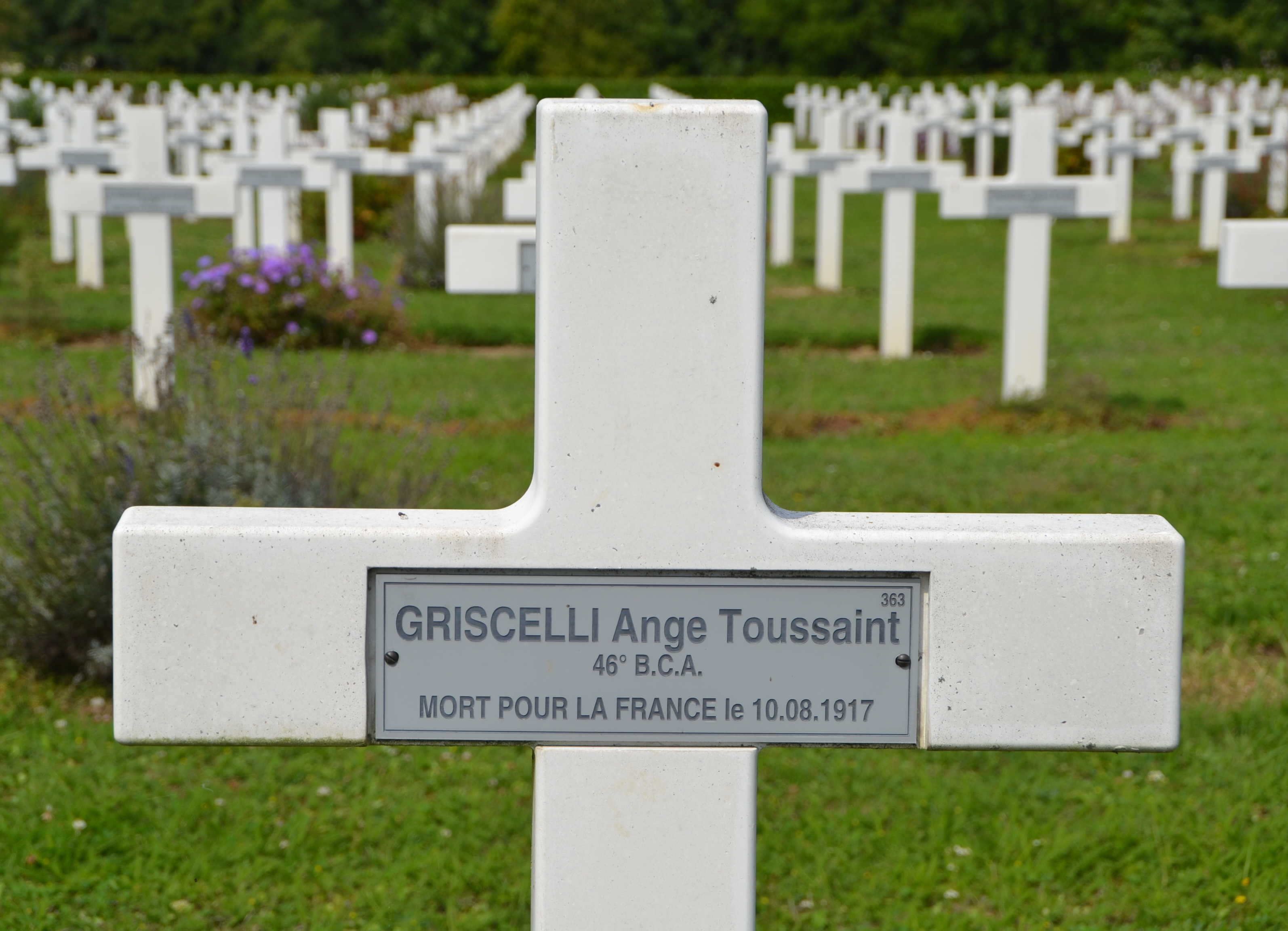 Griscelli Ange Toussaint sépulture à Vailly sur Aisne (Aisne)