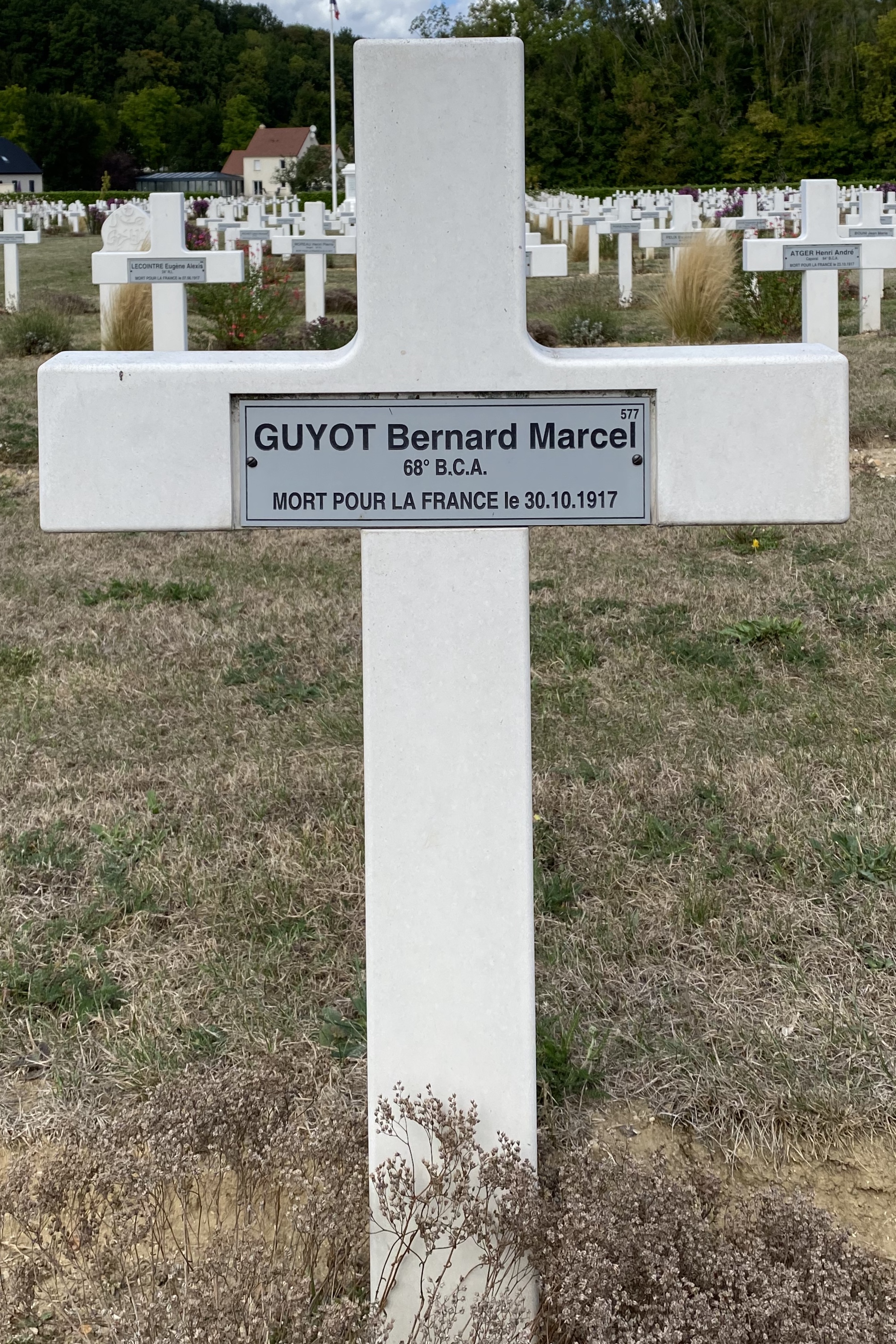 Guyot Bernard Marcel Emile sépulture à Vailly sur Aisne