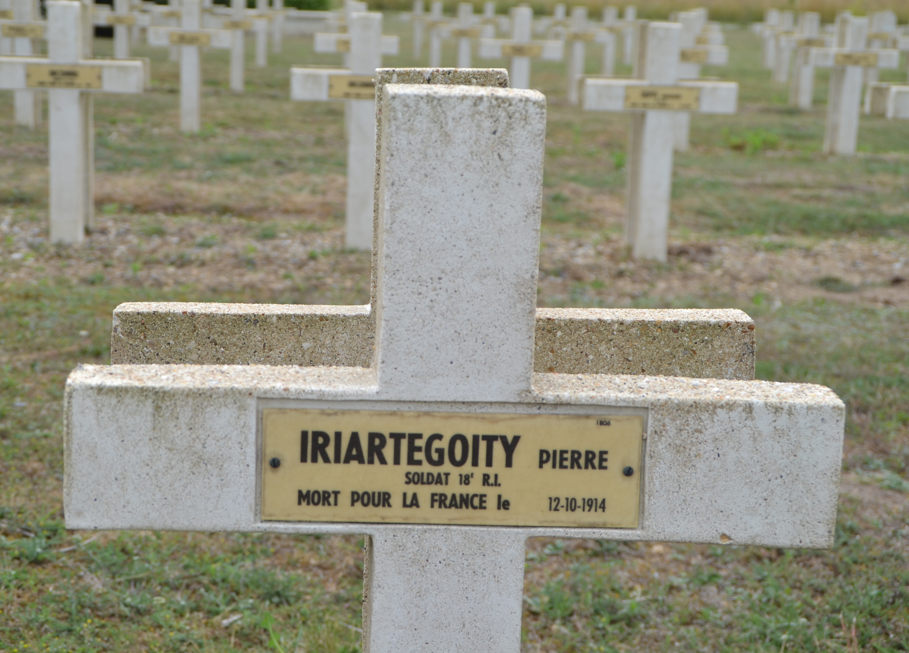 Iriartégoïty Pierre sépulture à Soupir 2 (Aisne)