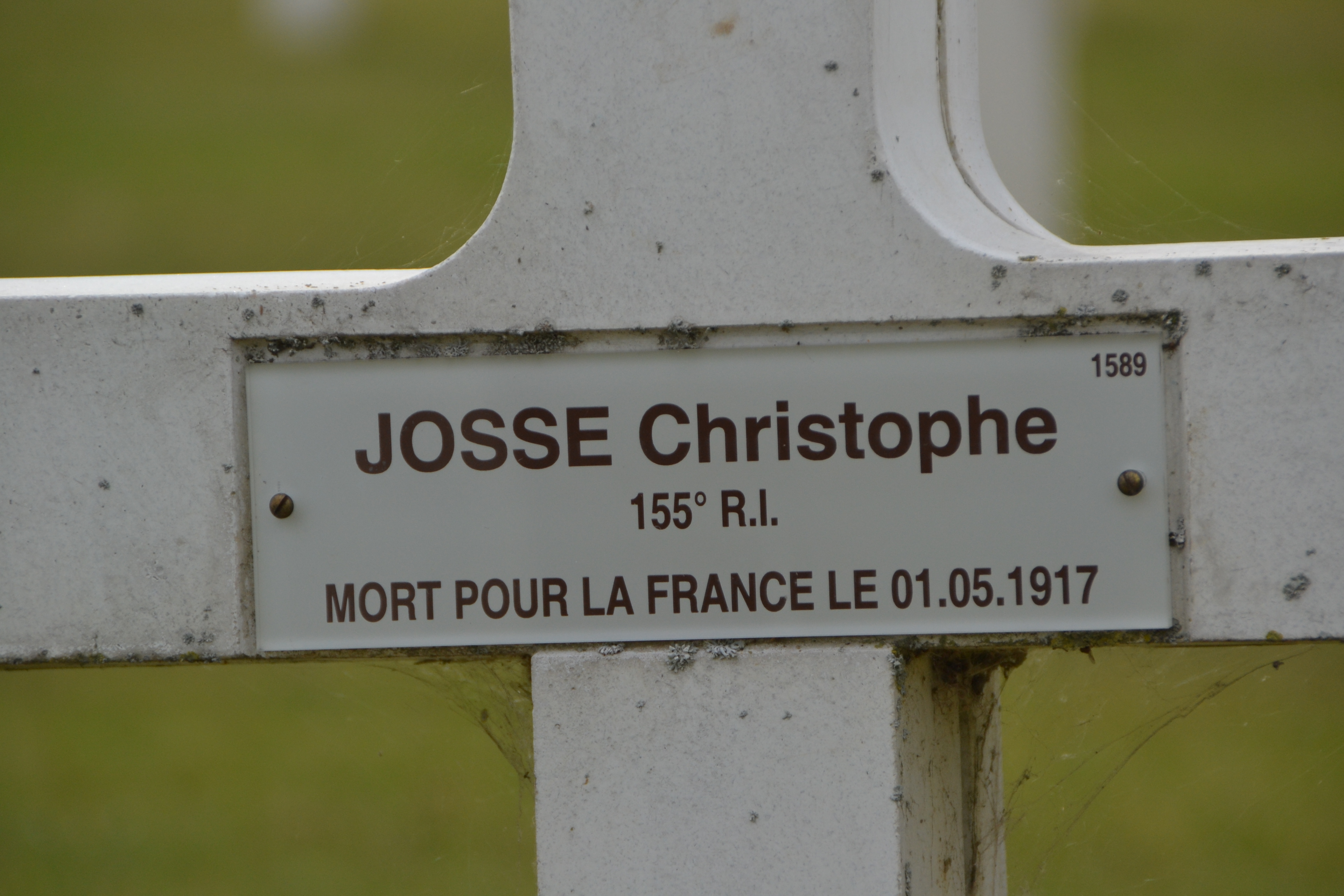 Josse Christophe, sépulture à Berry au Bac 