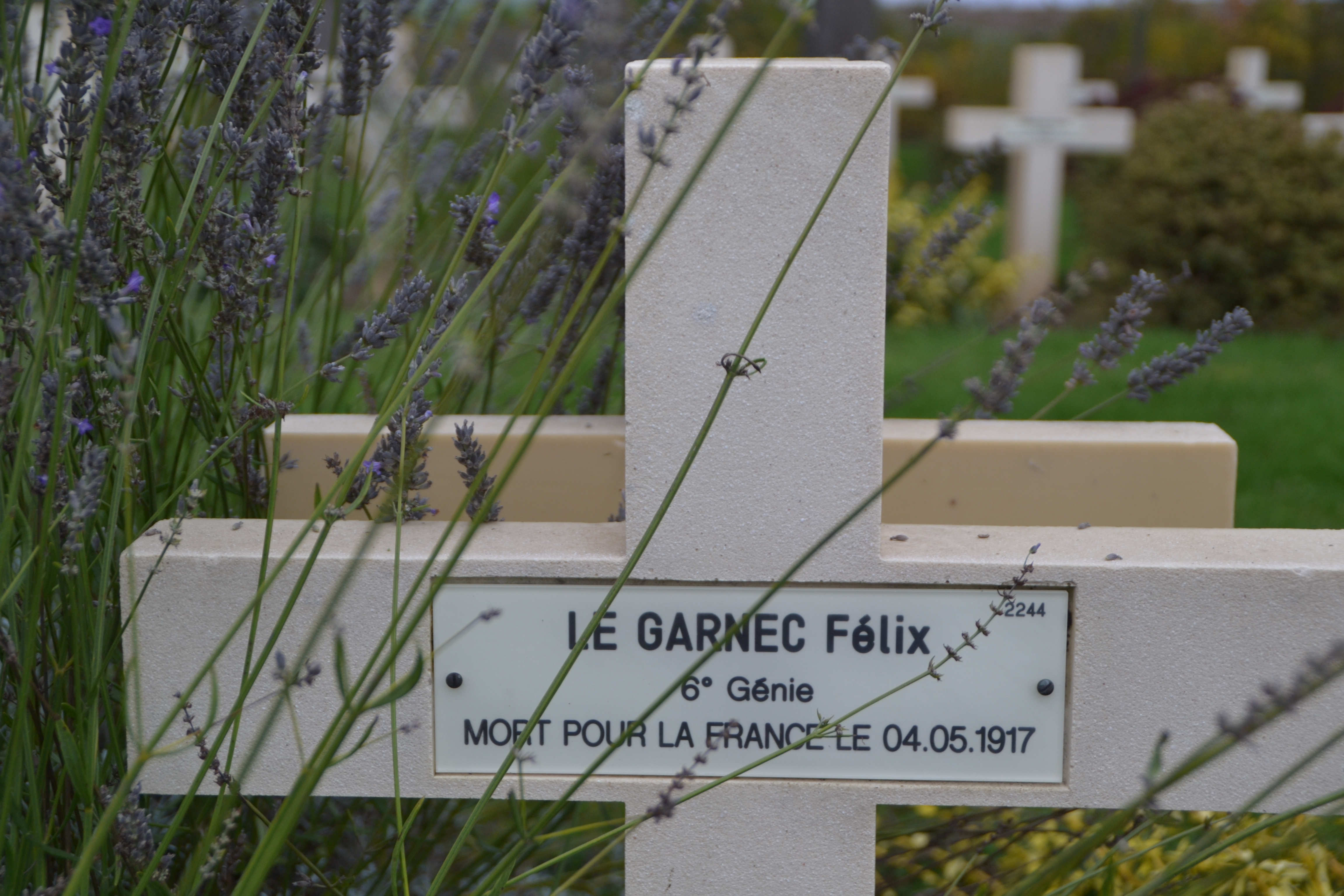 Le Garnec Félix Marcel, sépulture à Cerny en Laonnois