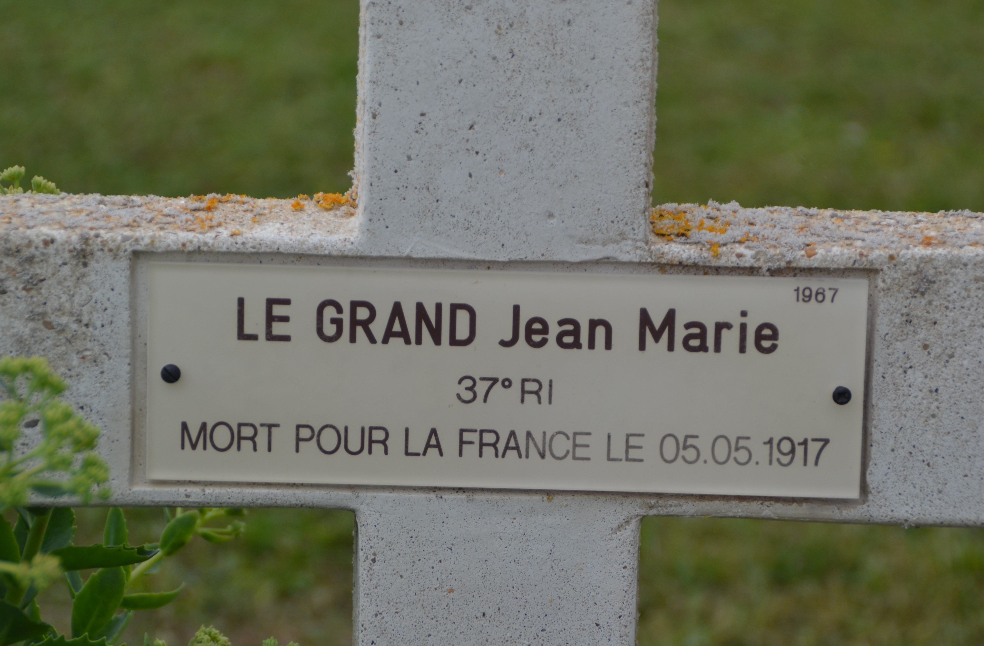 Le Grand Jean Marie sépulture à Soupir 1 (Aisne)