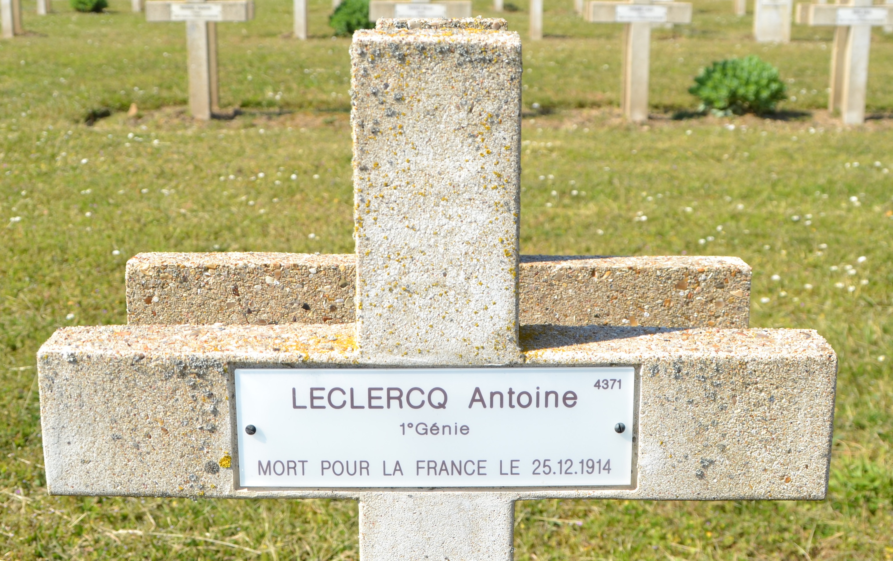 Leclercq Antoine sépulture à Soupir 1