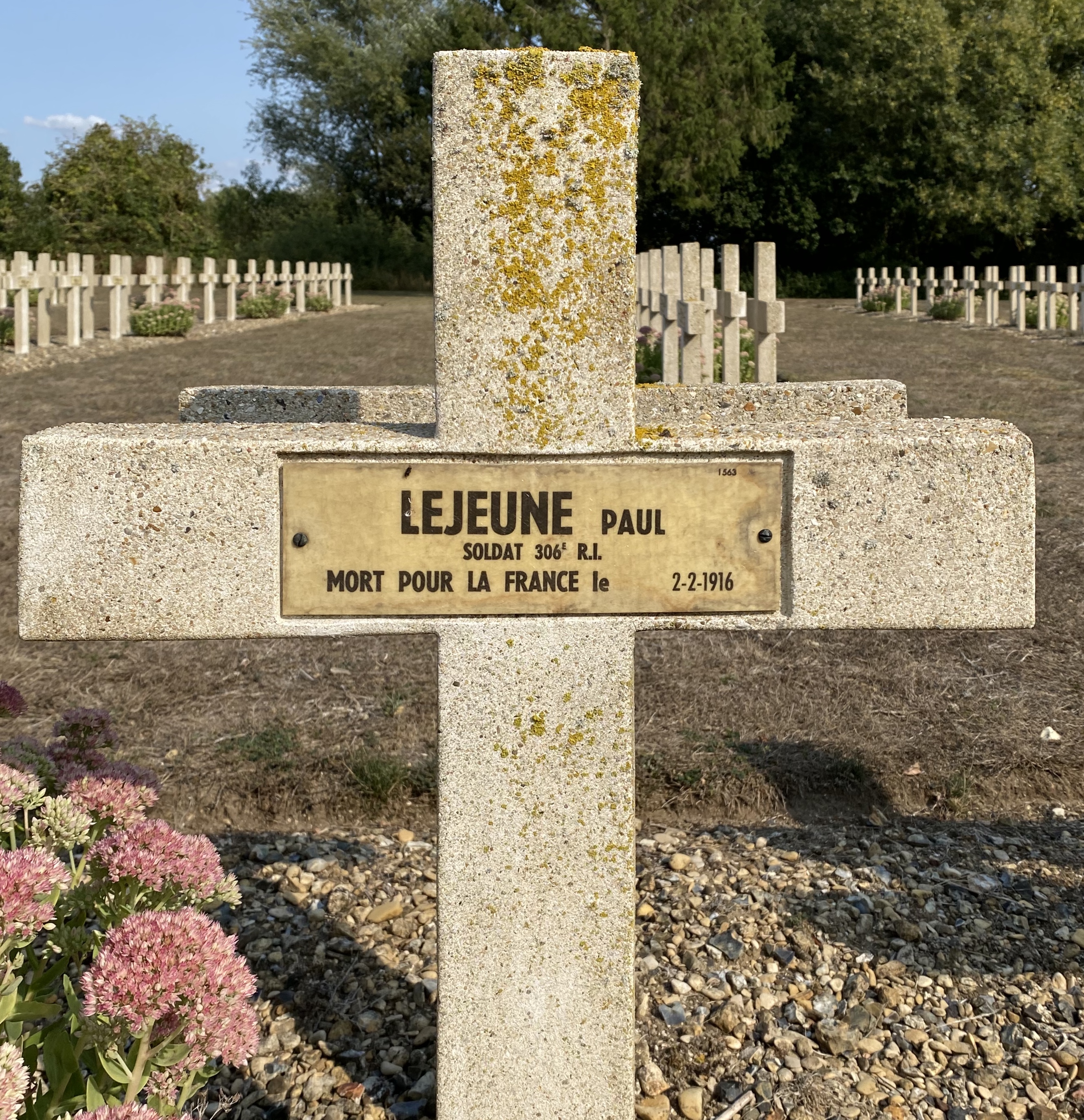 Lejeune Paul sépulture à Soupir 2 (Aisne)