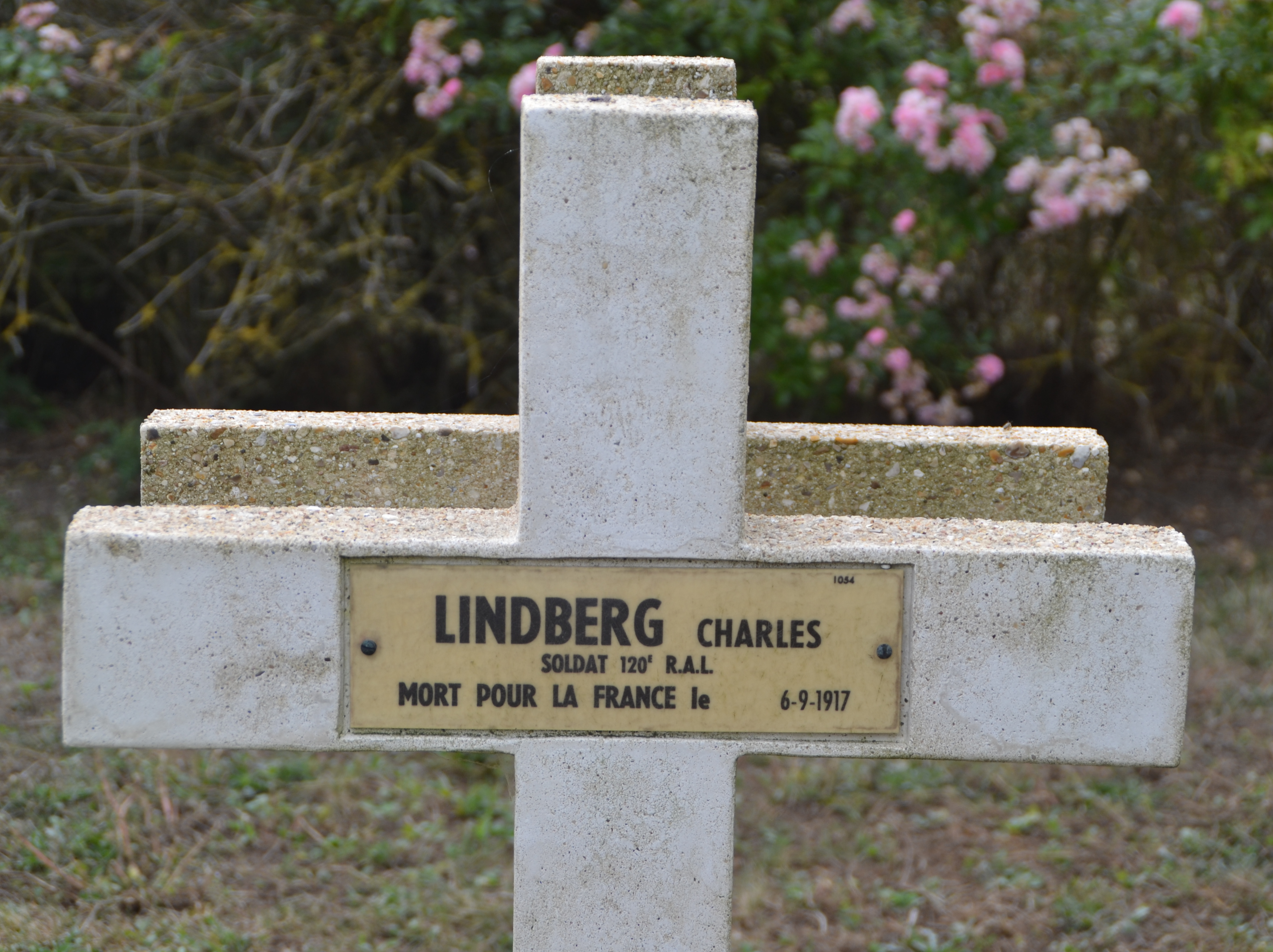 Lindberg Charles sépulture à Soupir 2 (Aisne)
