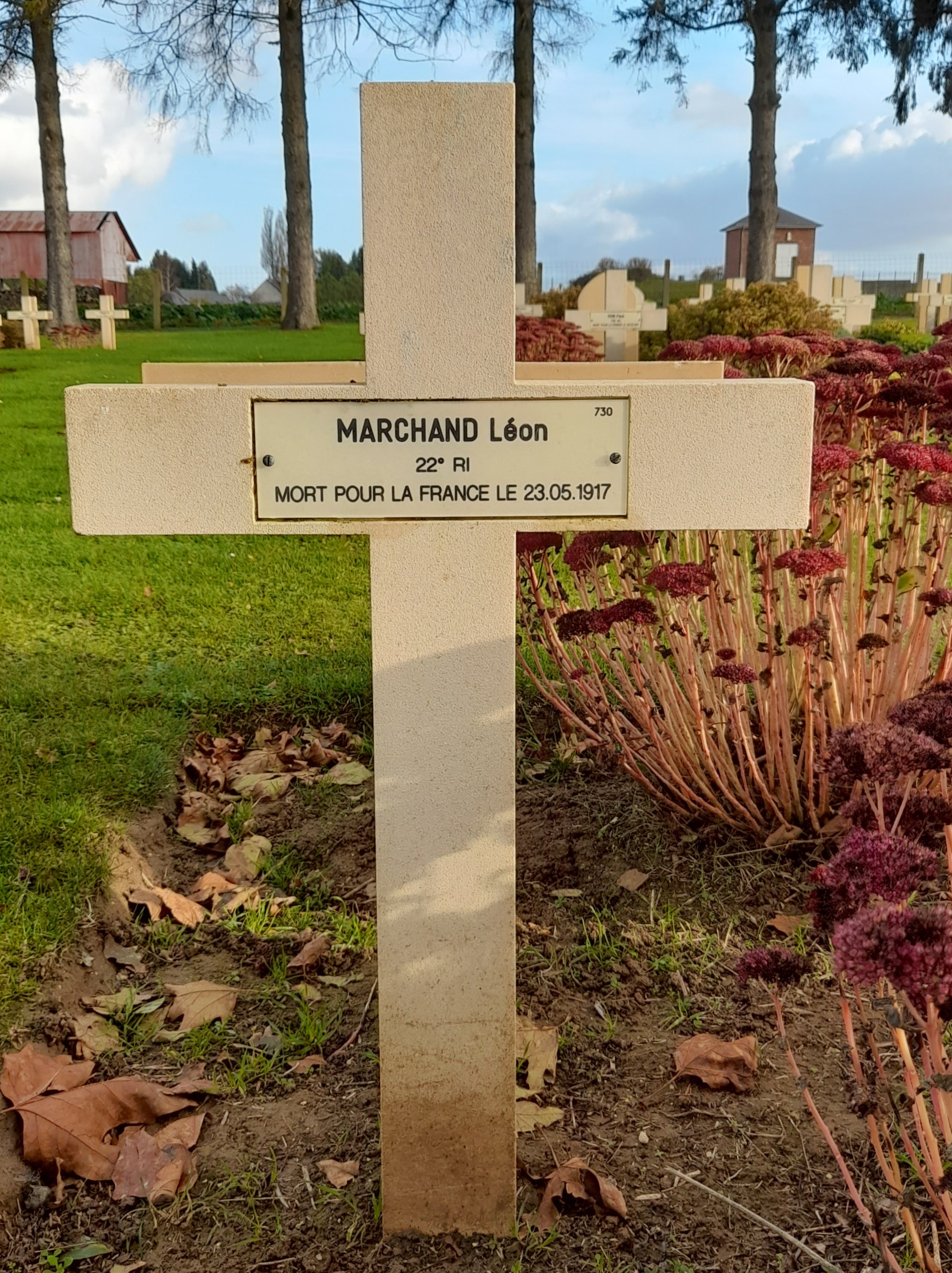 Marchand Léon sépulture à Cerny en Laonnois 