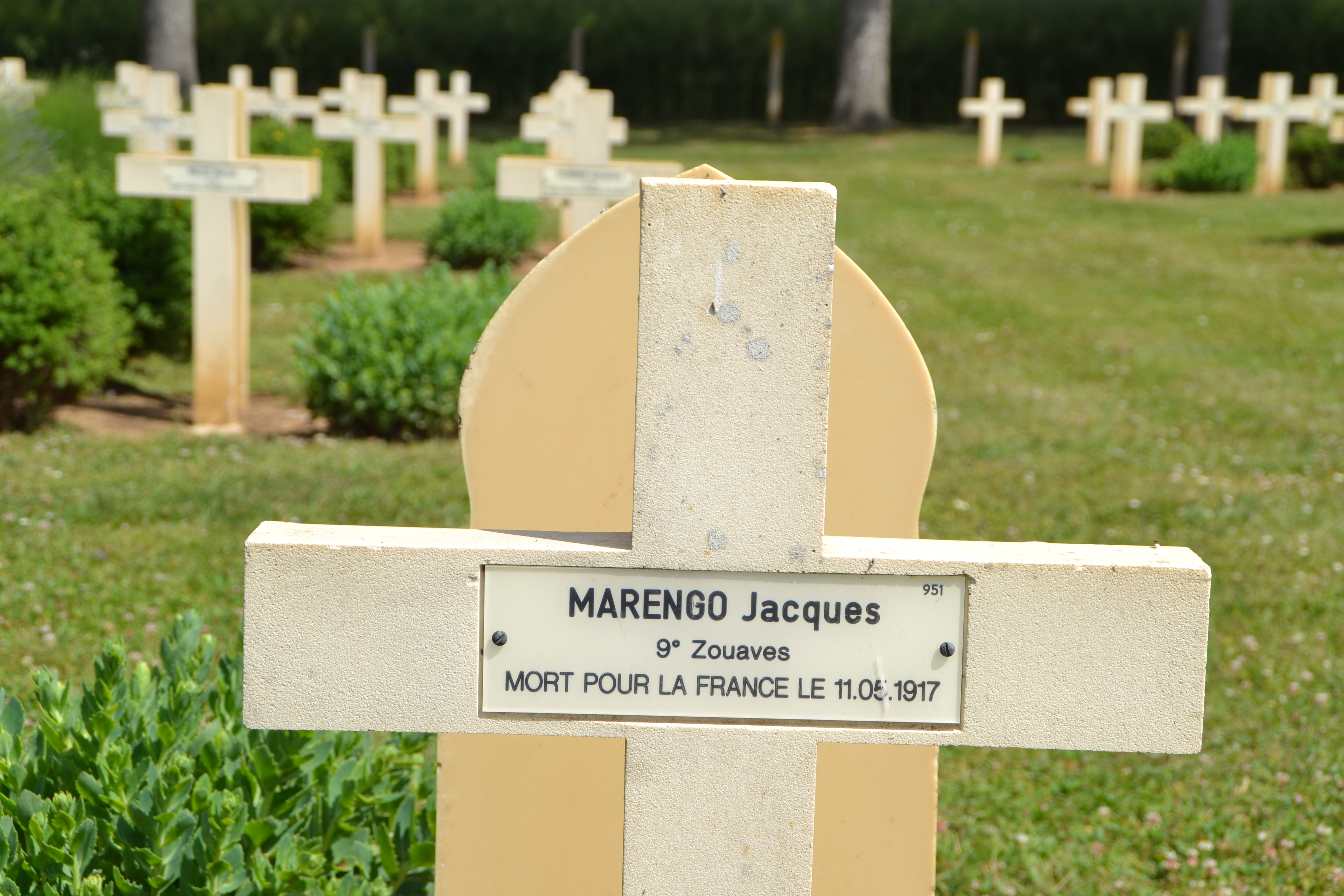 Marengo Jacques Antoine sépulture à Cerny-en-Laonnois (Aisne)