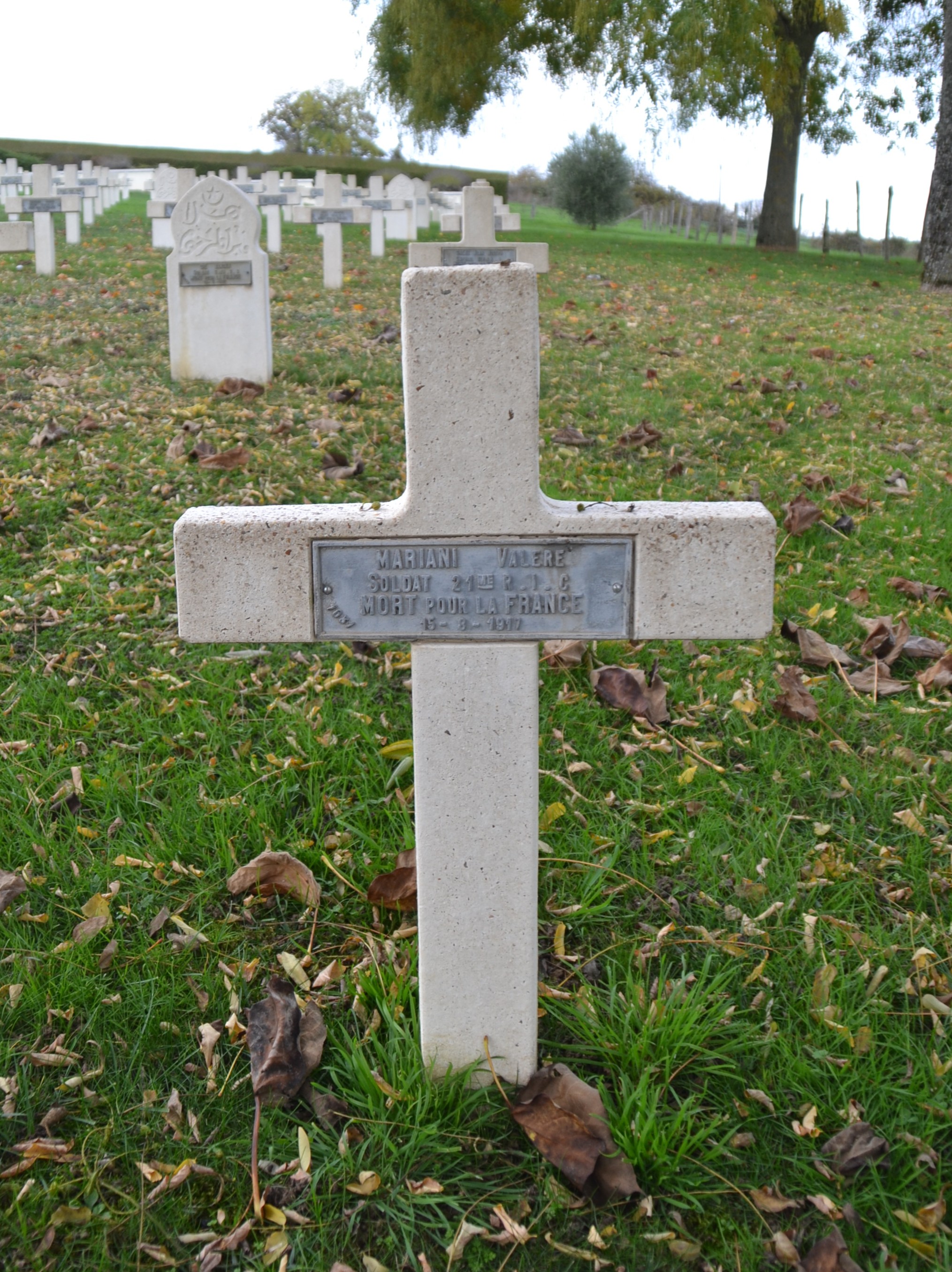Mariani Valère sépulture à Craonnelle (Aisne)