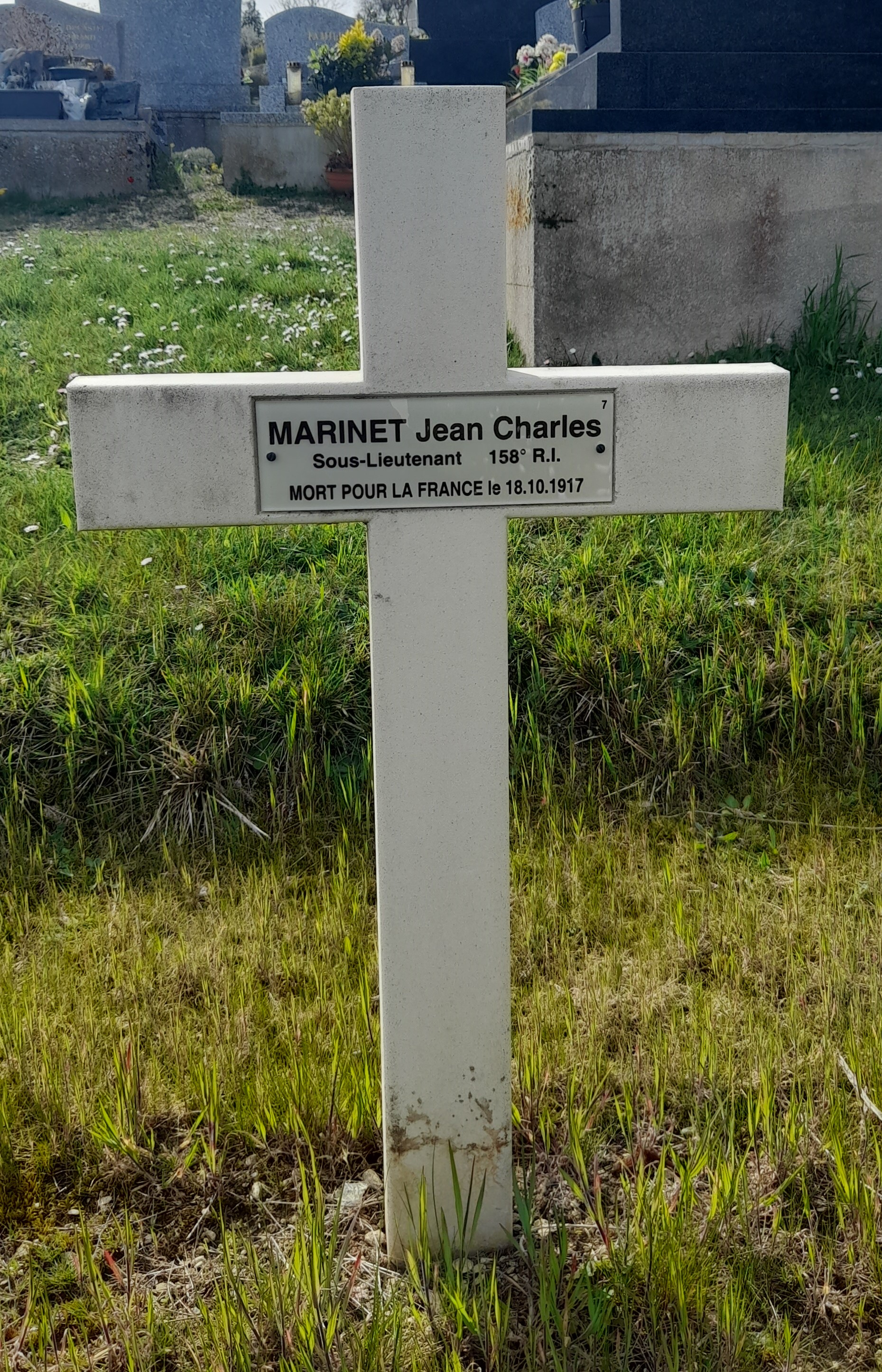 Marinet Jean Charles sépulture à Acy (02)