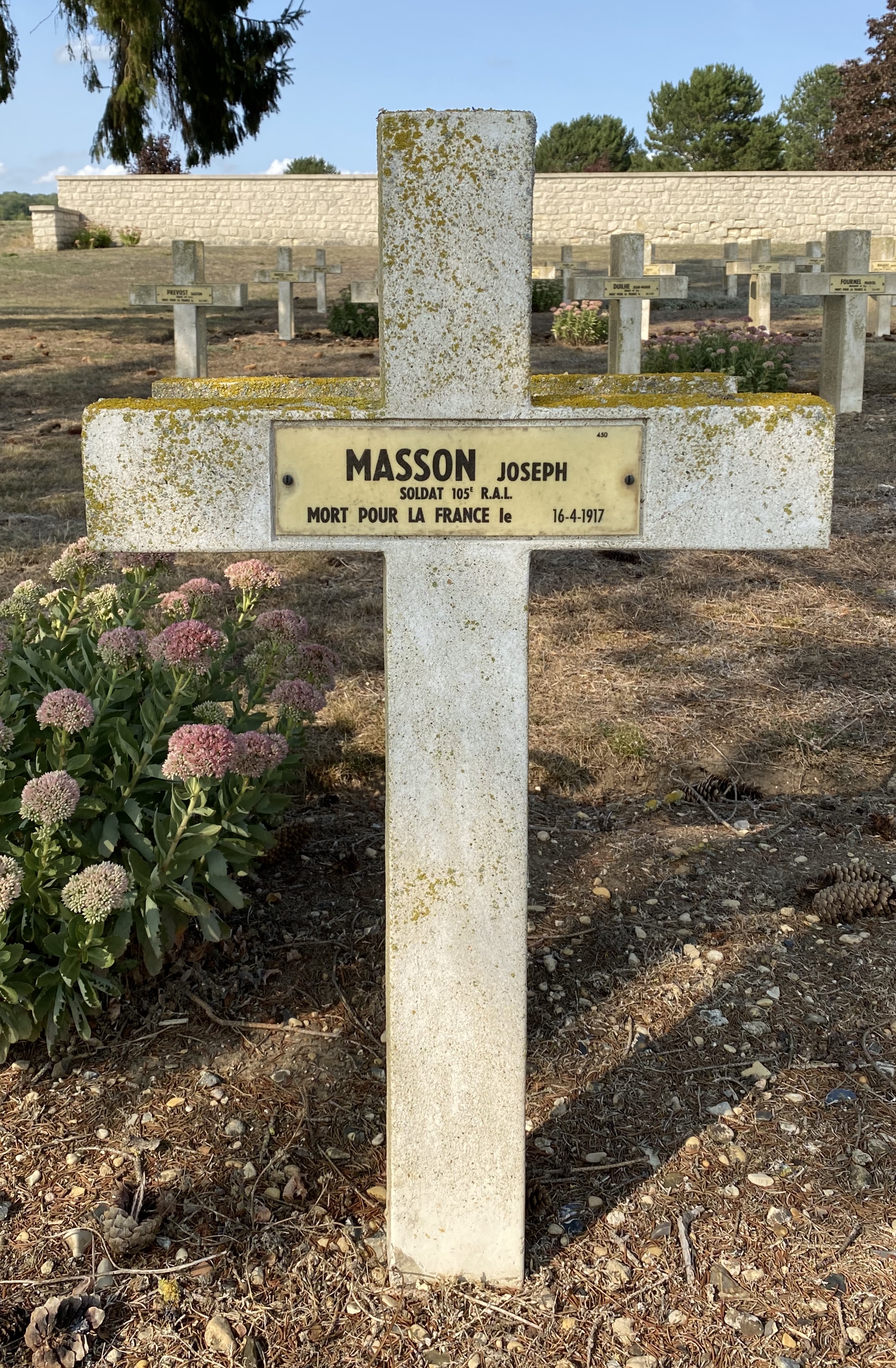 Masson Joseph sépulture à Soupir 2 (Aisne)