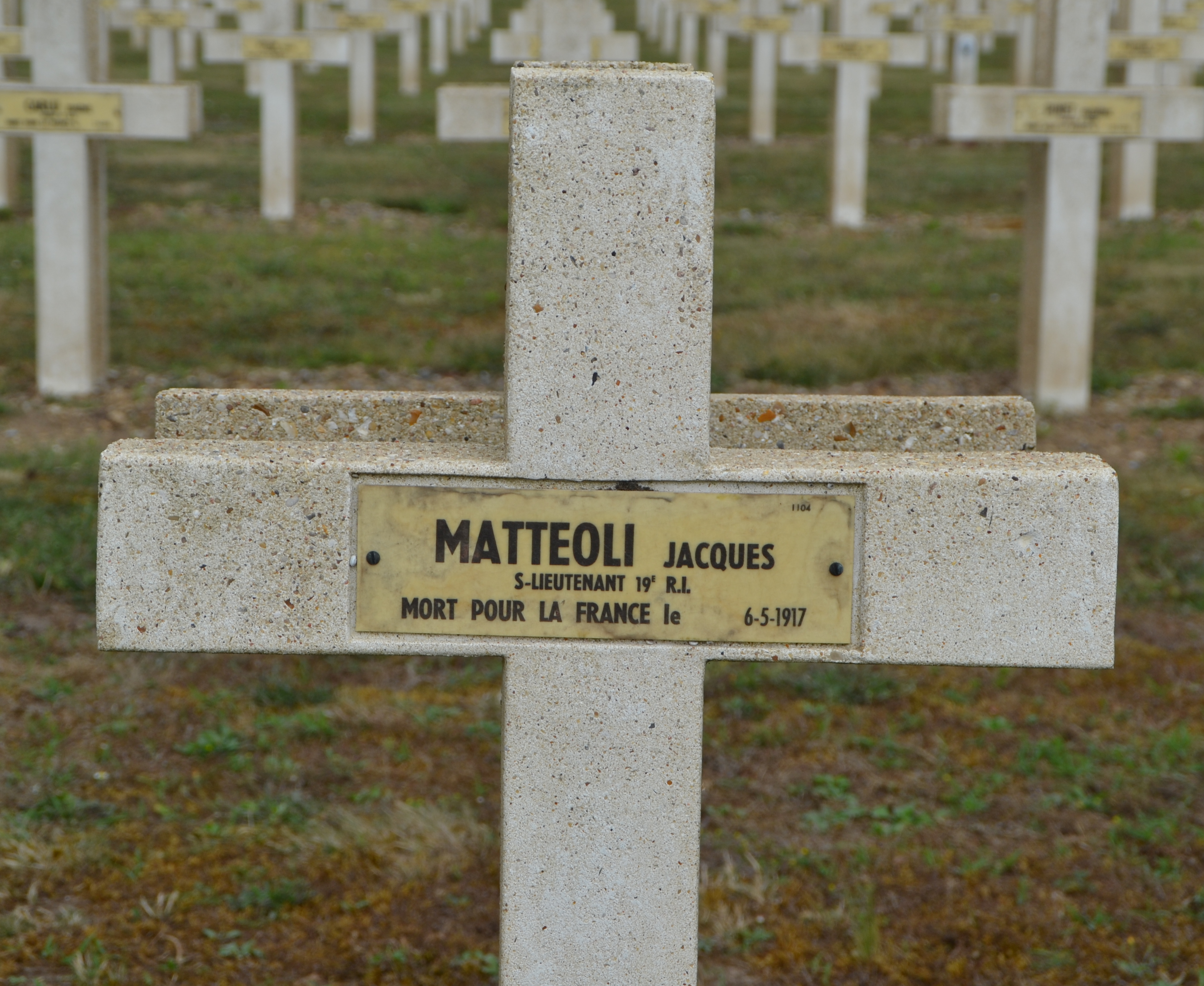 Matteoli Jacques sépulture à Soupir 2 (Aisne)