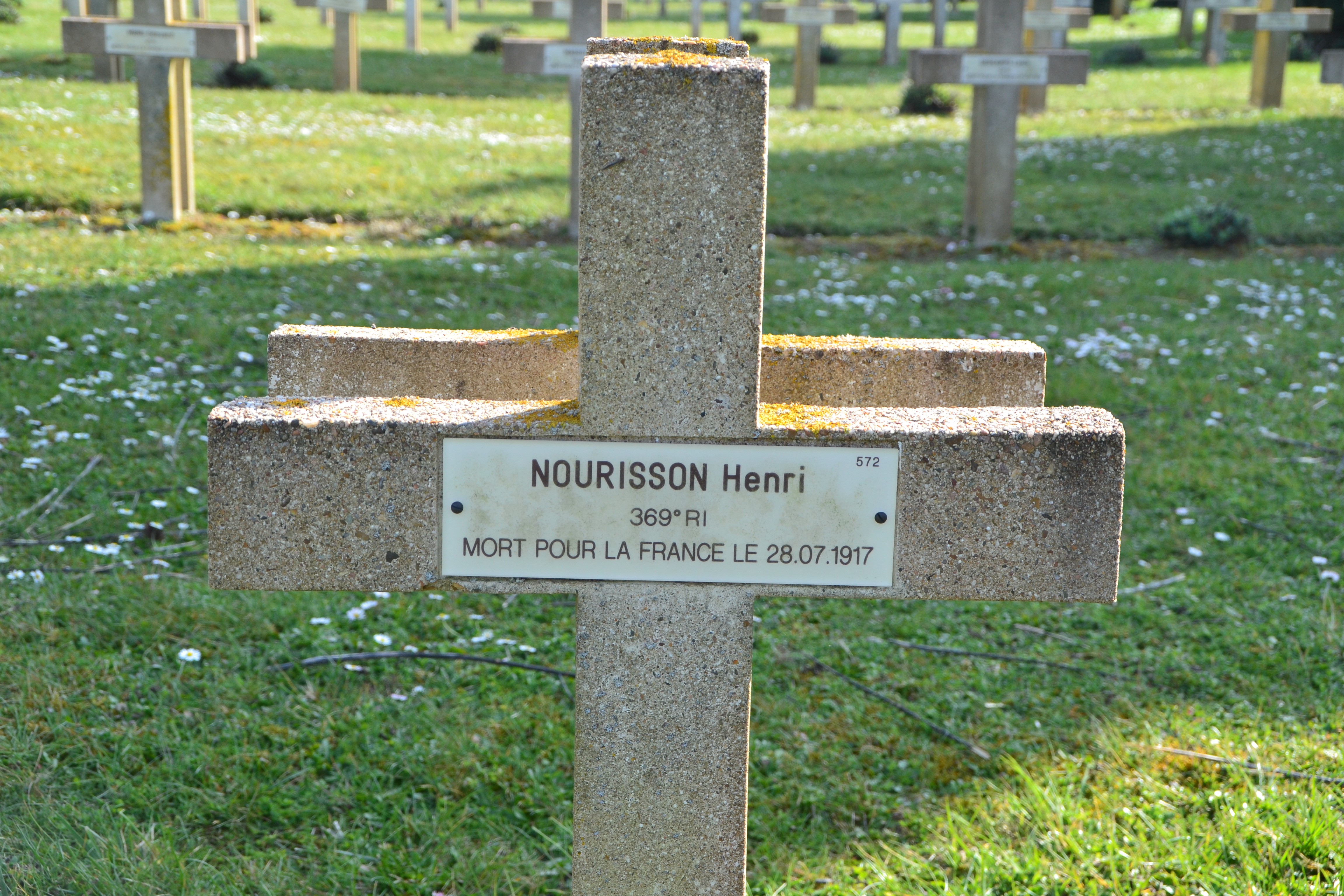 Nourrisson Henri sépulture à Soupir 1 (Aisne) Nourrisson Henri sépulture à Soupir 1 (Aisne)