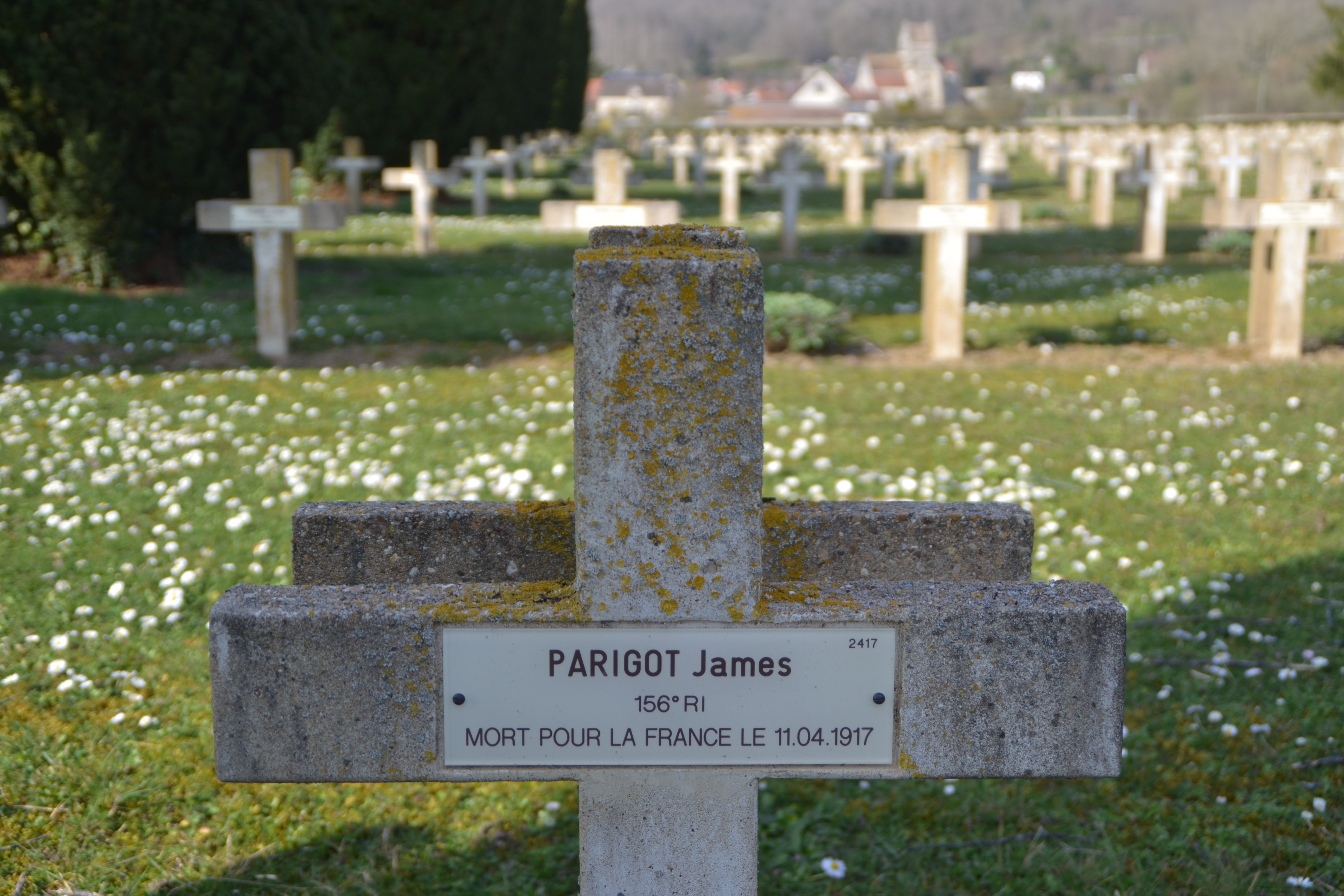 Parigot James Lucide sépulture à Soupir 1 (Aisne)