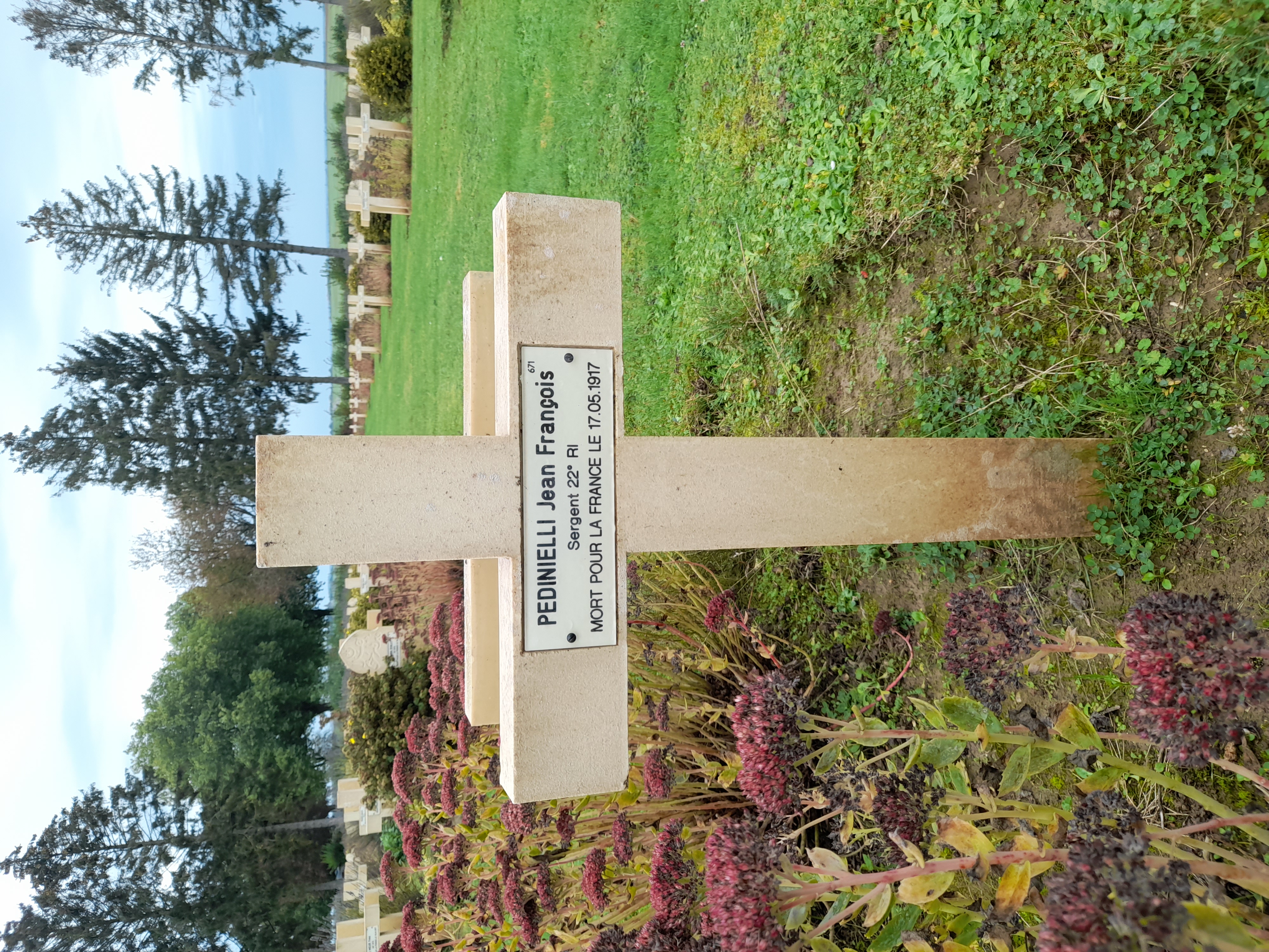 Pidinielli Jean François sépulture à Cerny en Laonnois (Aisne) Pidinielli Jean François sépulture à Cerny en Laonnois (Aisne)