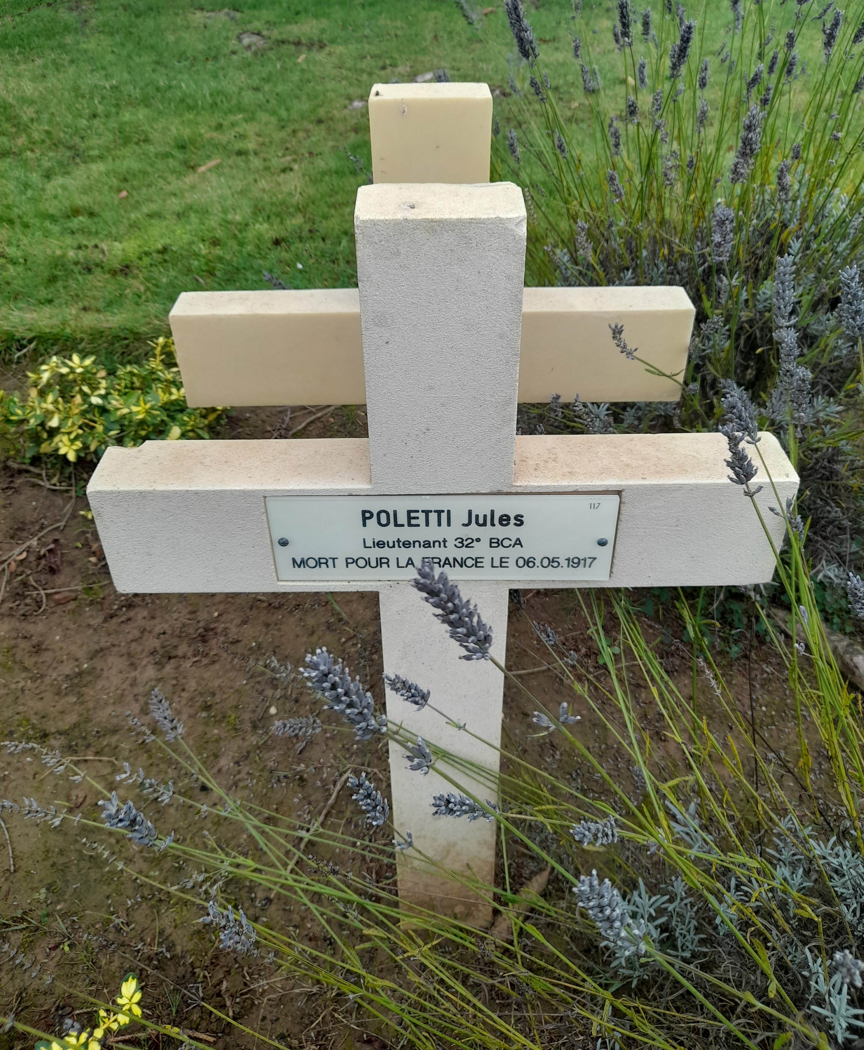 Poletti Jules Auguste sépulture à Cerny en Laonnois (Aisne) Poletti Jules Auguste sépulture à Cerny en Laonnois (Aisne)