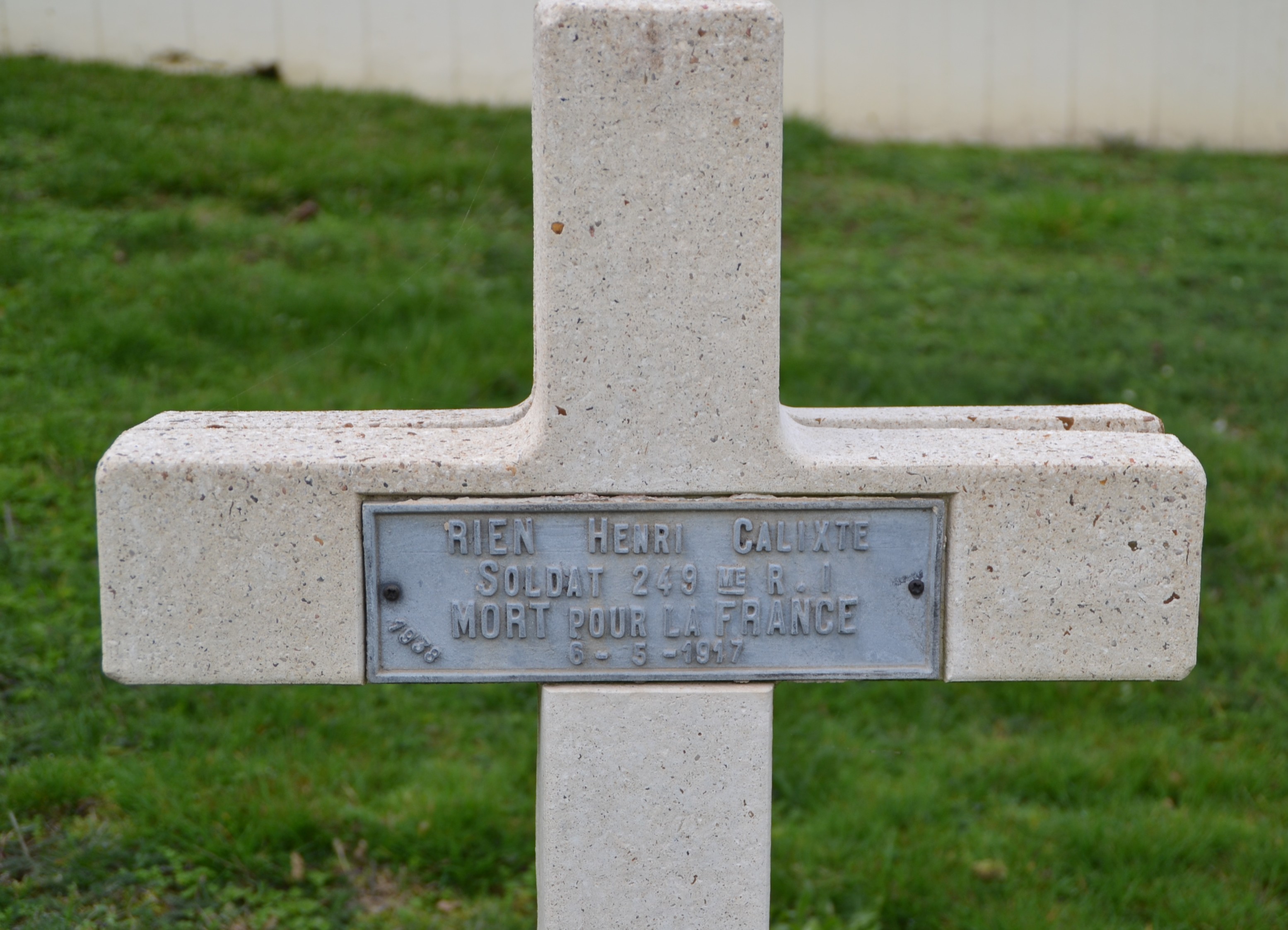 Rieu Henri Calixte sépulture à Craonnelle (Aisne)