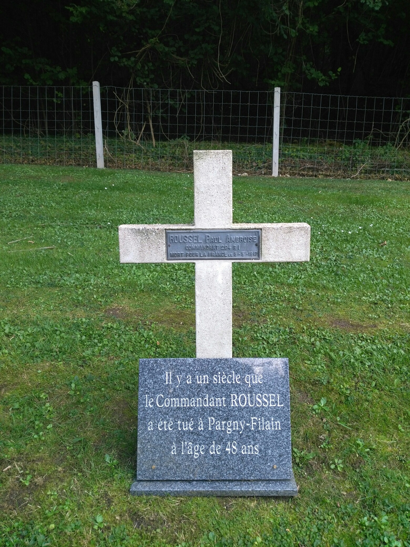 Roussel Paul sépulture à Braine (Aisne)