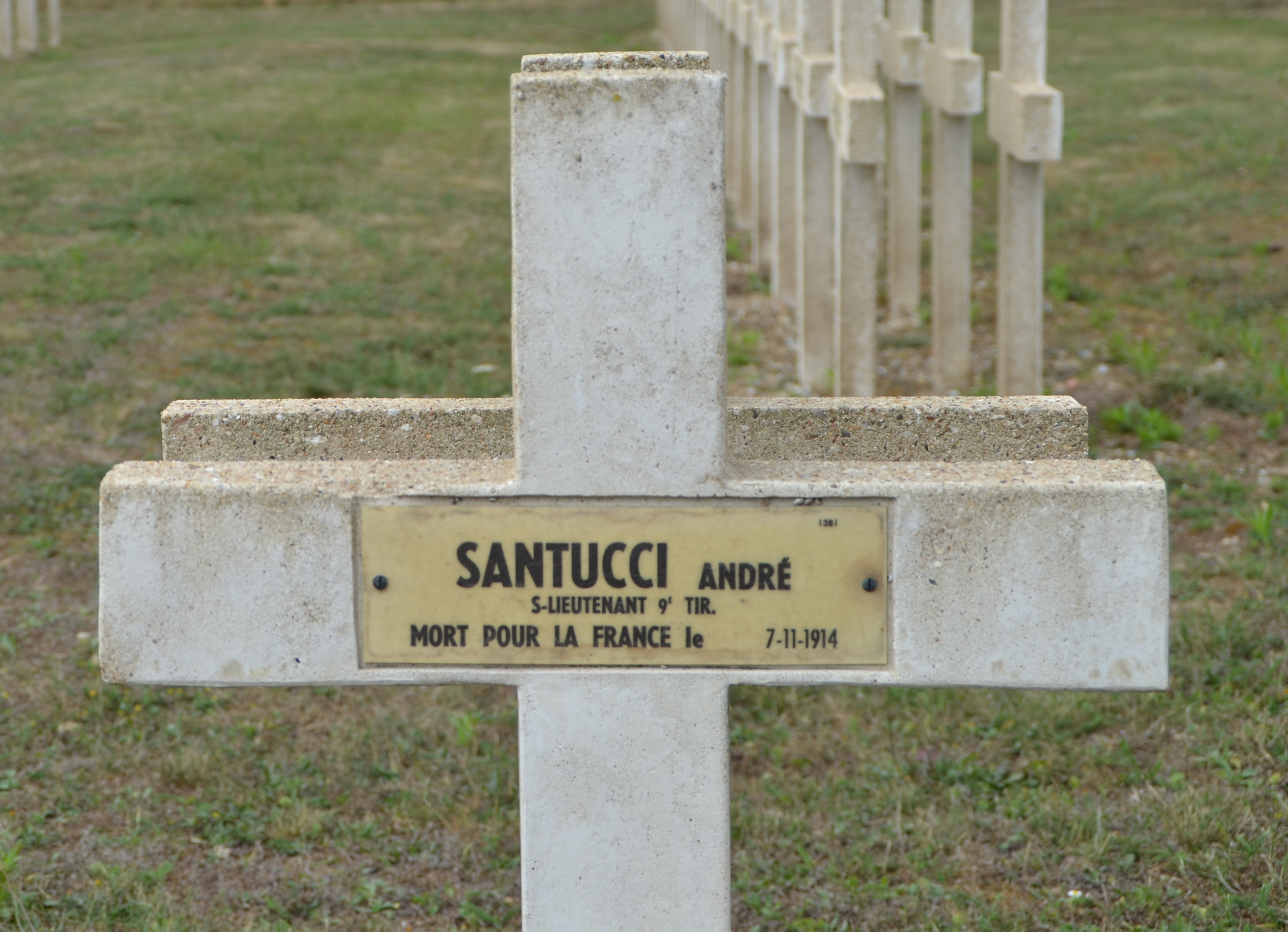 Santucci André sépulture à Soupir 2 (Aisne)