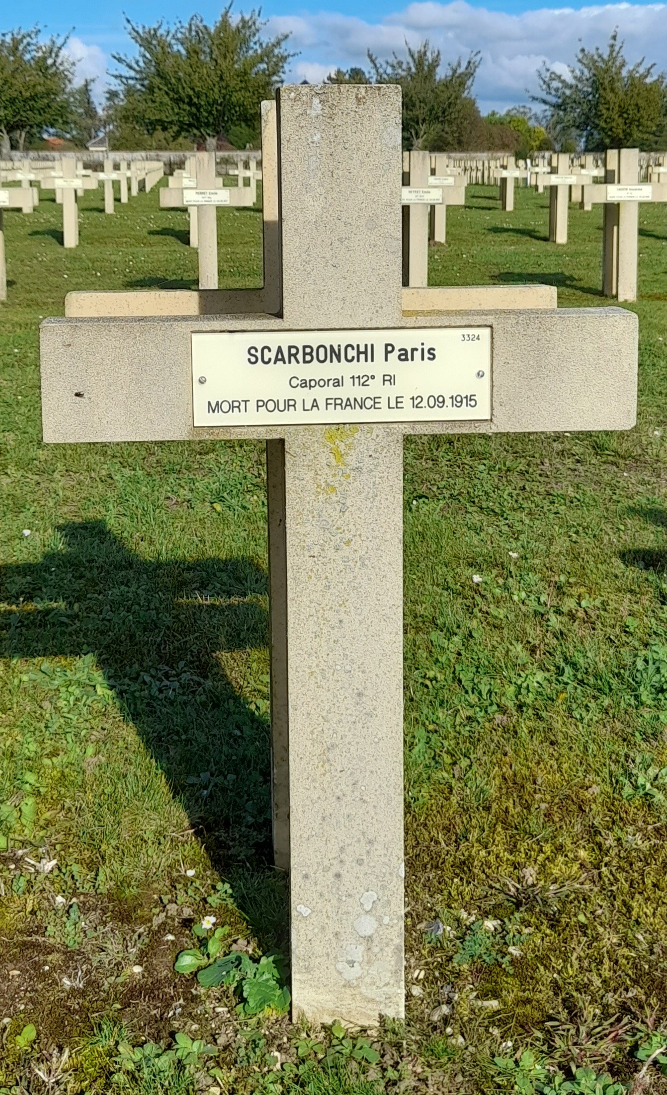 Scarbonchi Paris François sépulture à Pontavert