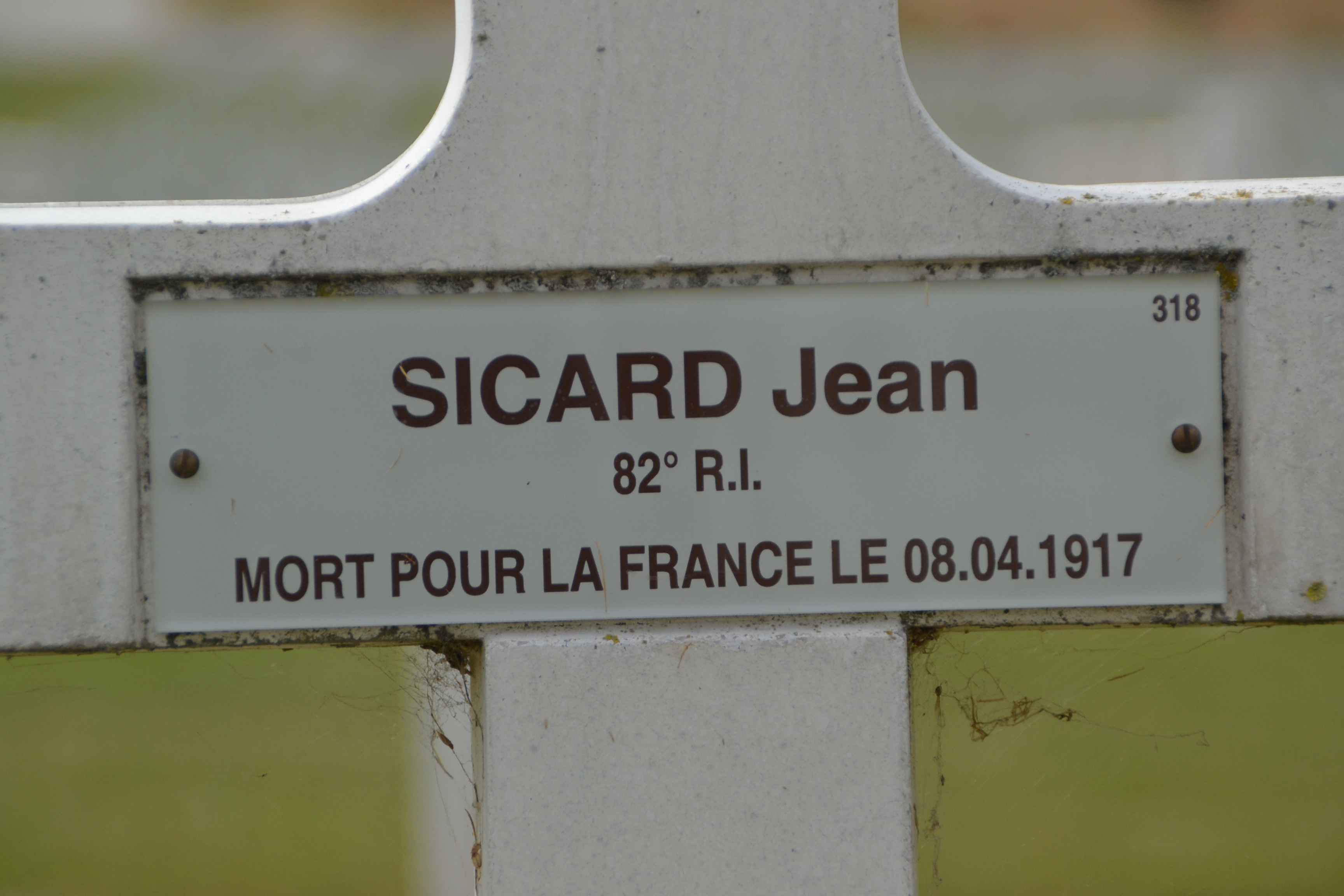 Sicard Jean sépulture à Berry au Bac (Aisne)
