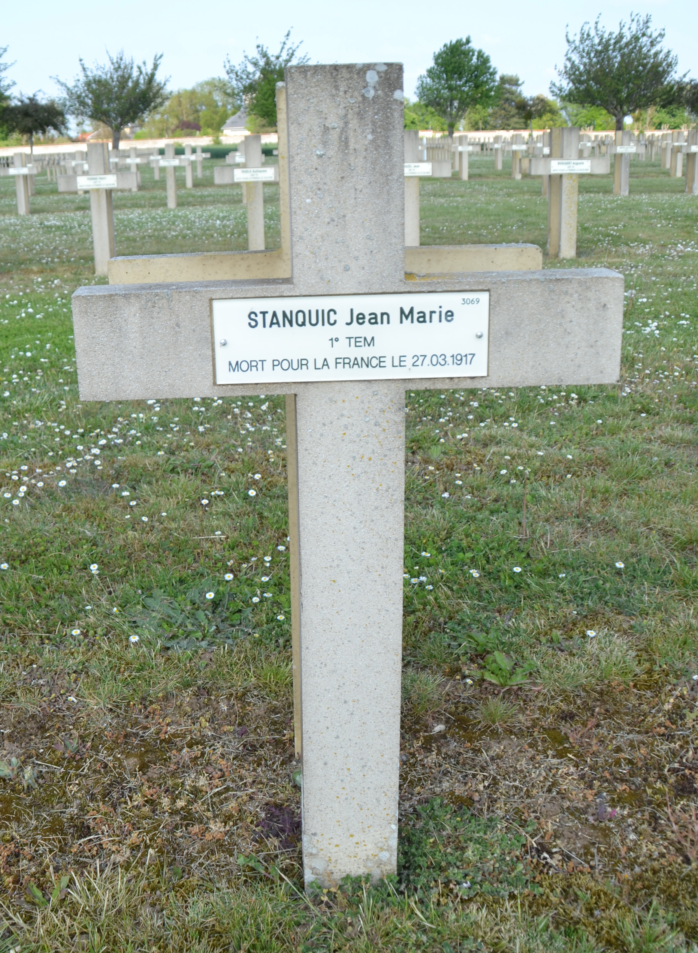 Stanquic Jean Marie sépulture à Pontavert (Aisne)