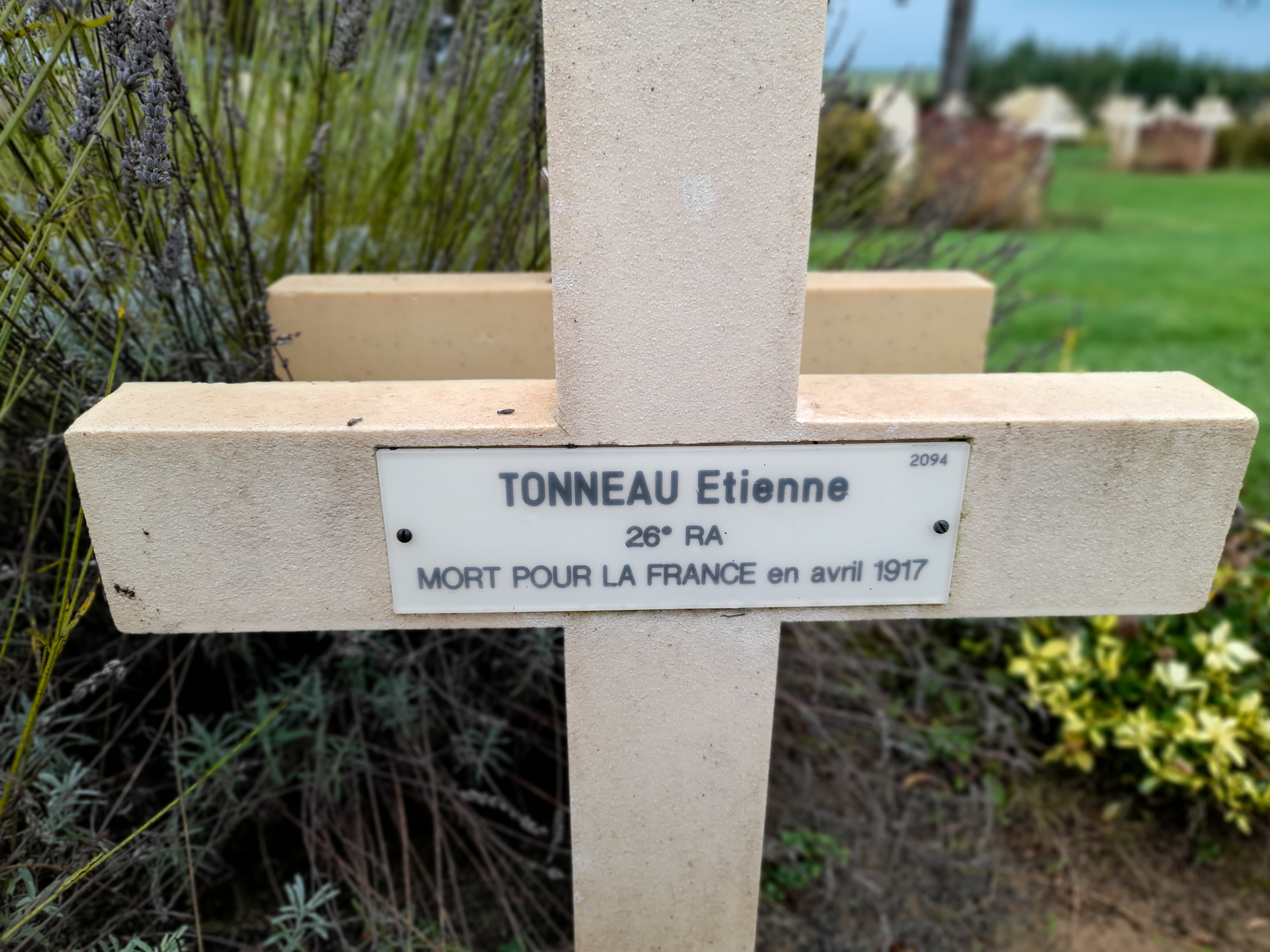 Tonneau Étienne Alfred sépulture à Cerny en Laonnois (Aisne) Tonneau Étienne Alfred sépulture à Cerny en Laonnois (Aisne)