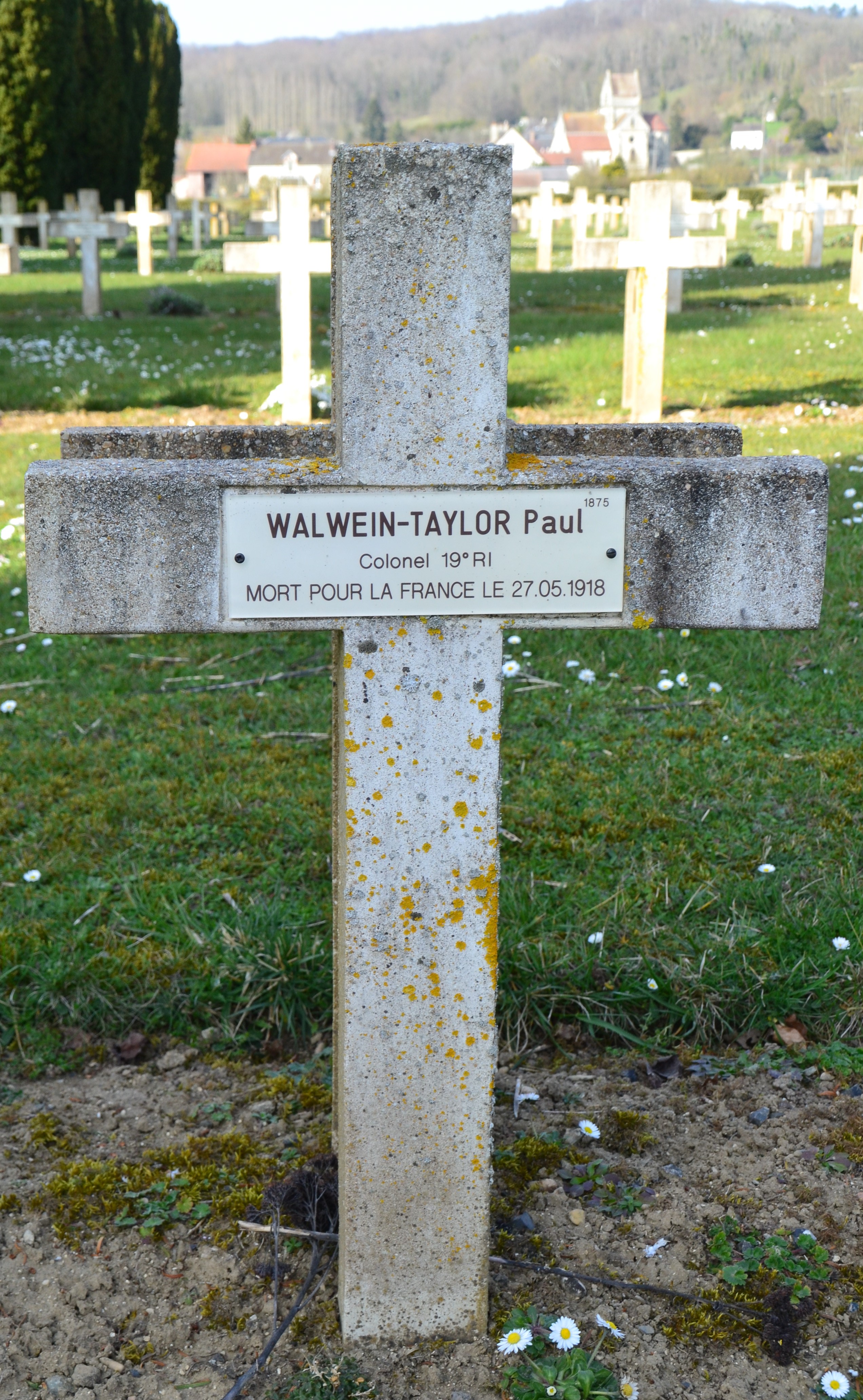 Walwein Taylor Paul Auguste sépulture à Soupir 1 (Aisne)