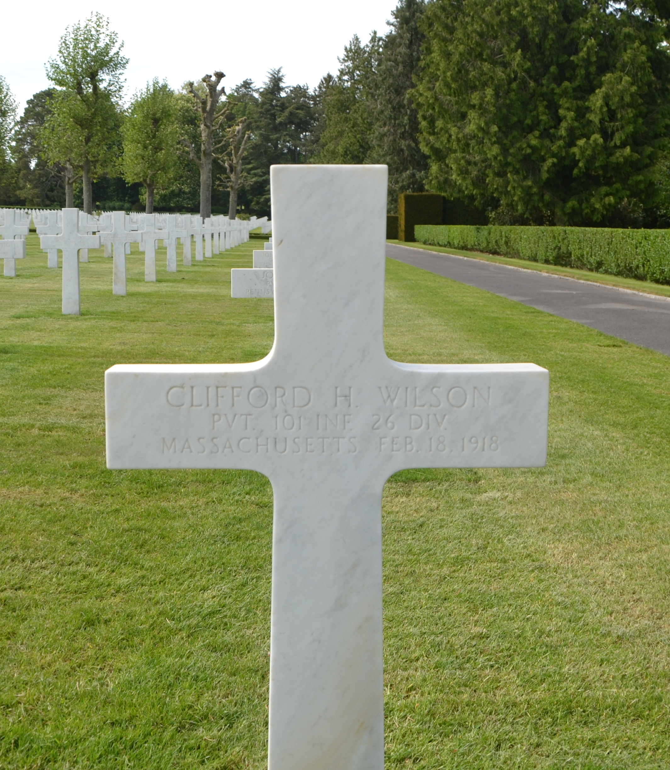 Wilson Clifford H sépulture à Seringes-et-Nesles (Aisne)