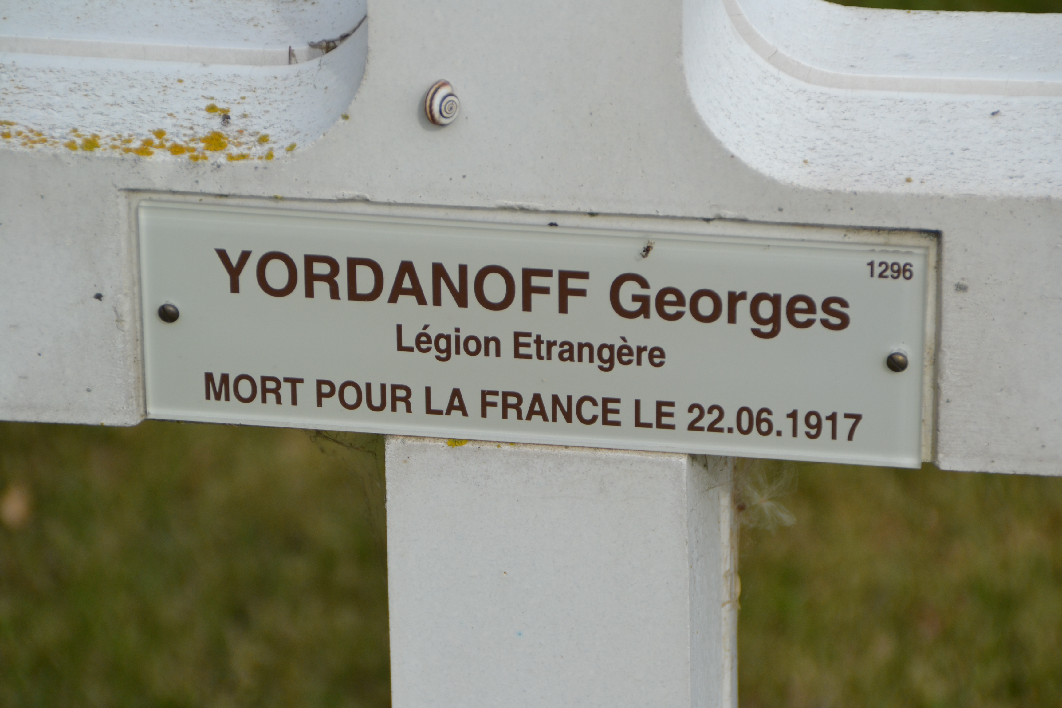 Yordanoff Georges sépulture à Berry au Bac (Aisne)