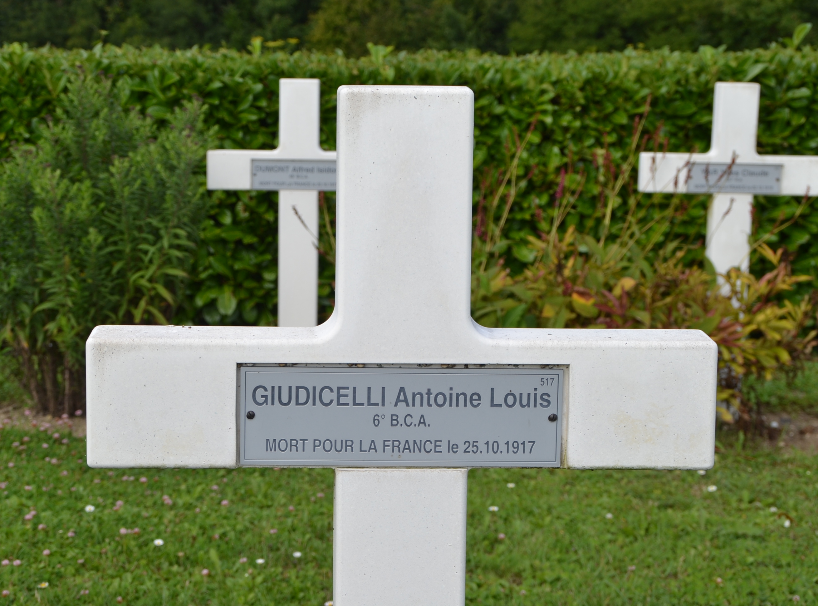 Giudicelli Antoine Louis sépulture à Vailly sur Aisne (Aisne)