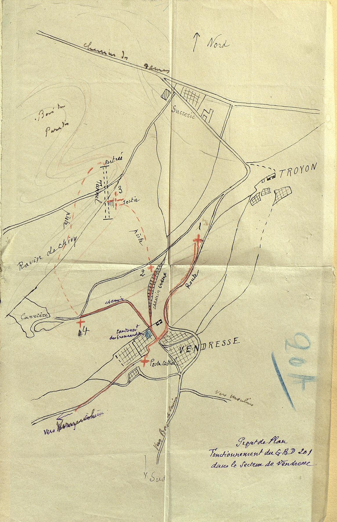 Fonctionnement du GBD de la 133e DI dans le secteur de Vendresse en avril 1917