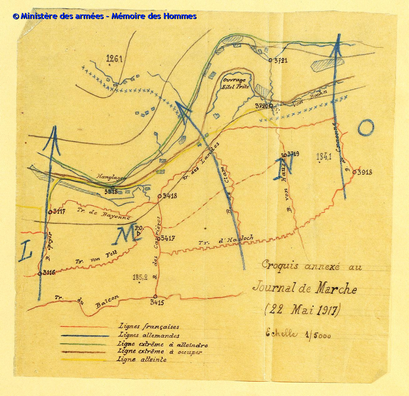 Plateau de Californie - attaque du 22 mai 1917 par le 414e RI